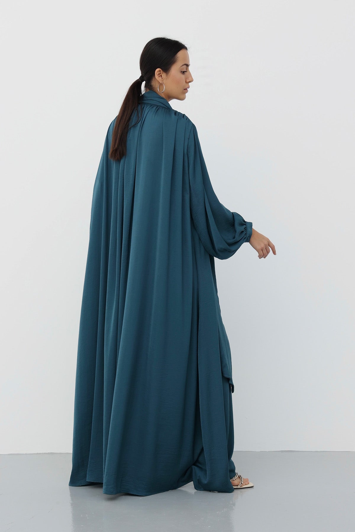 Scarf Maxi Dress in Ocean color