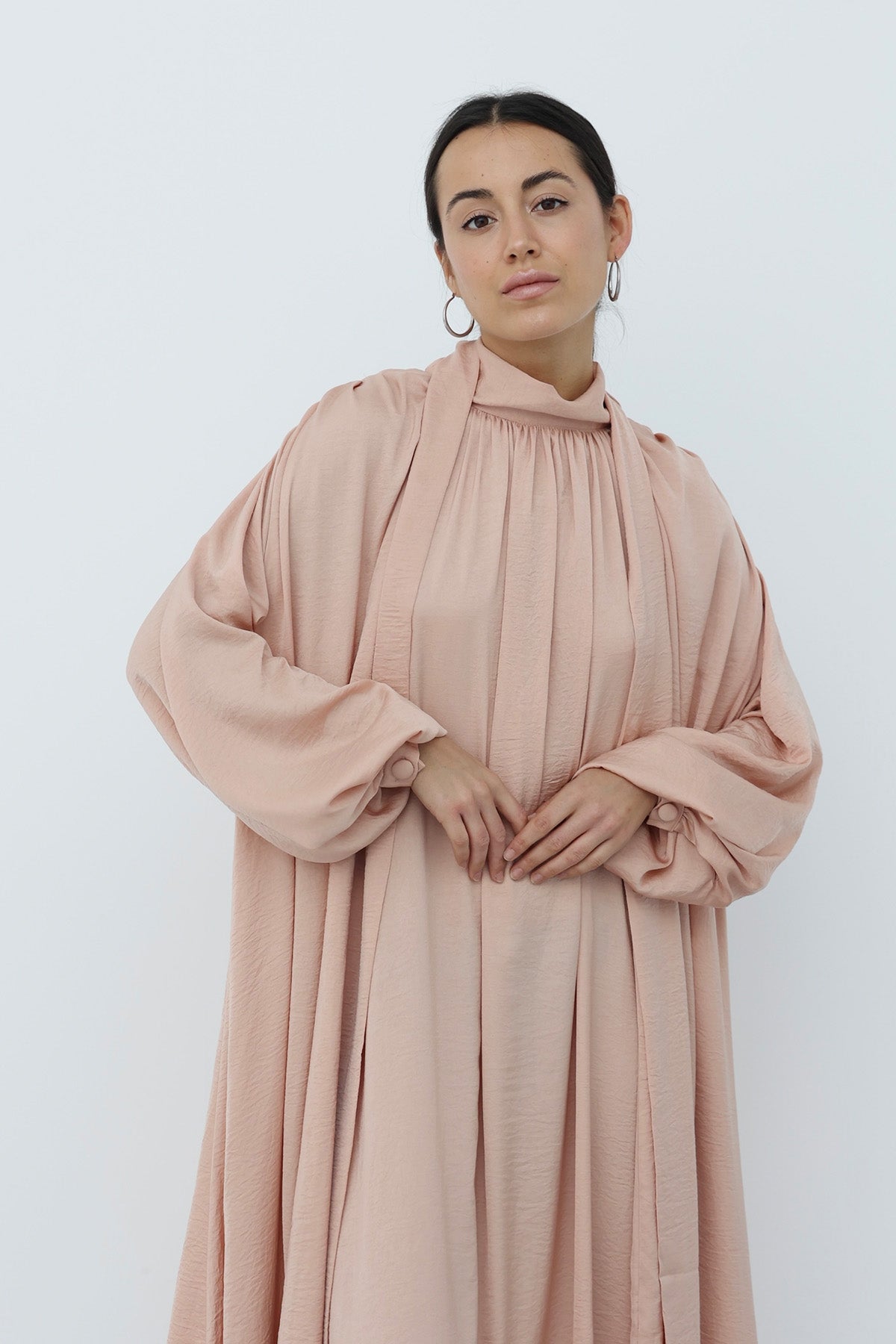 Scarf Maxi Dress in Melon Color