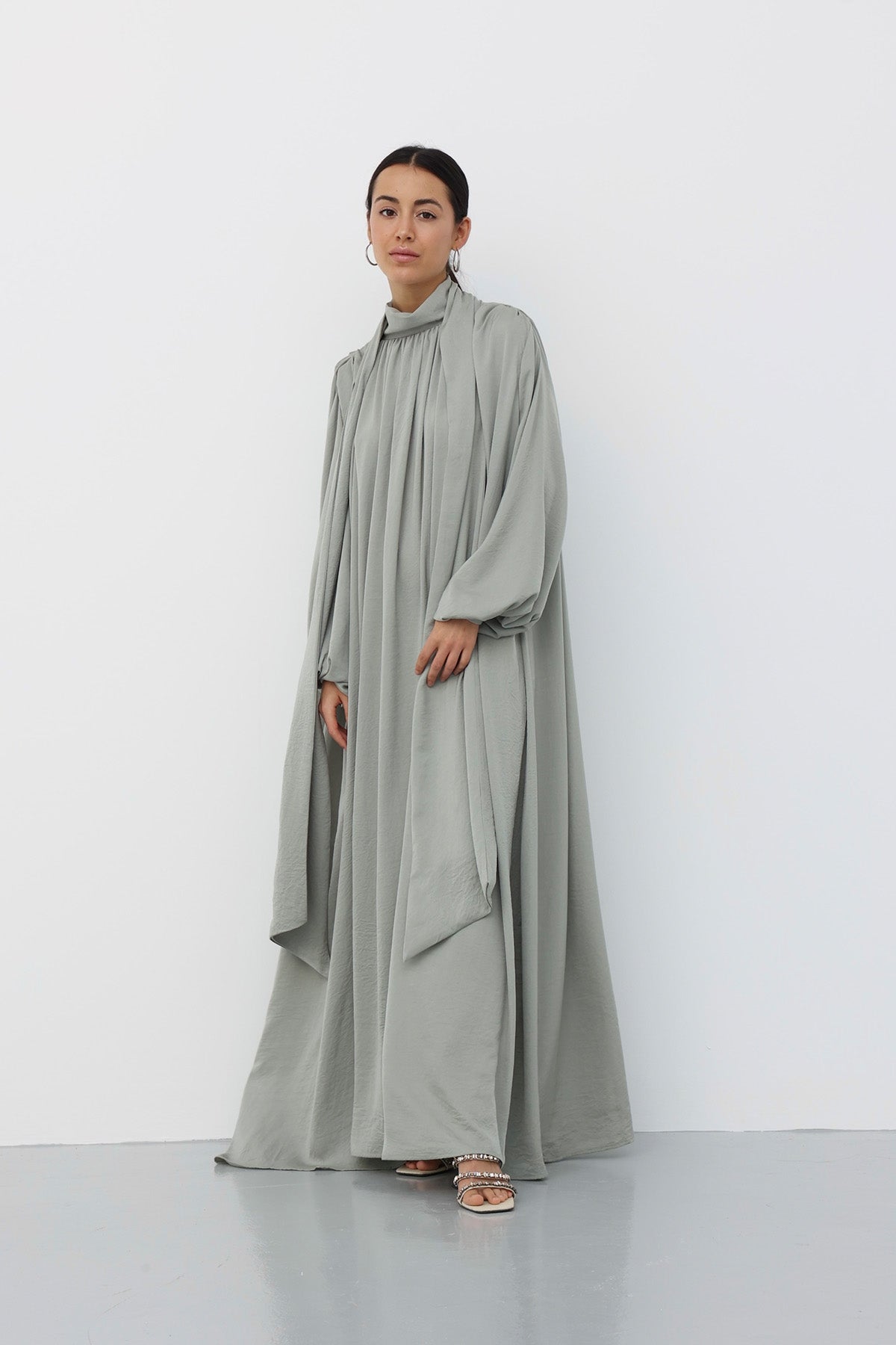 Scarf Maxi Dress in Spring Rain color