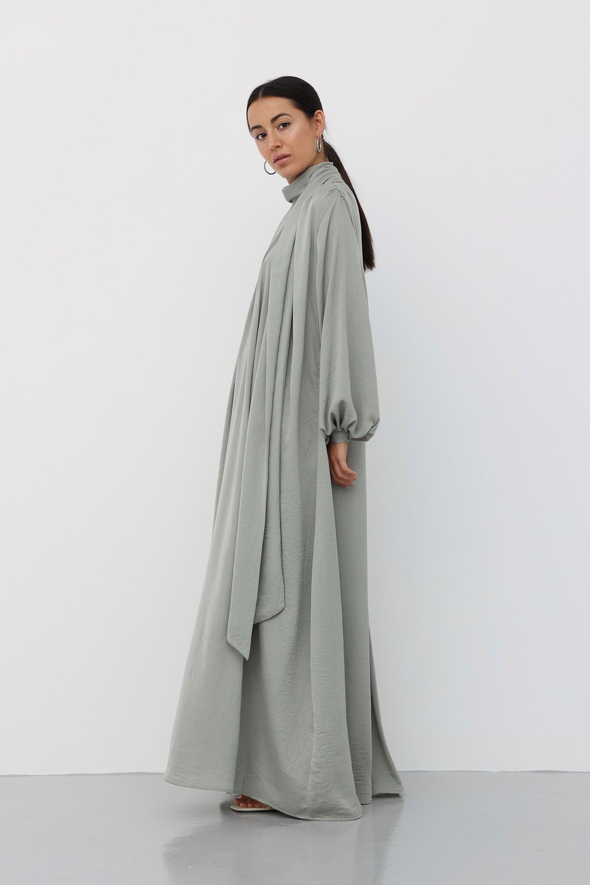 Scarf Maxi Dress in Spring Rain color