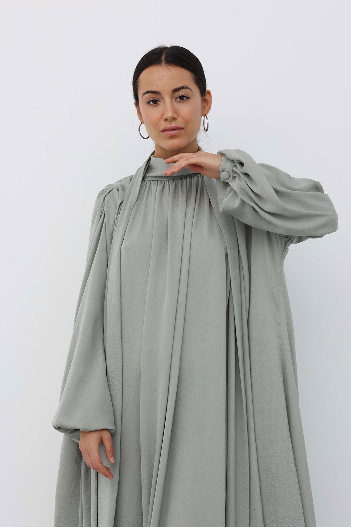 Scarf Maxi Dress in Spring Rain color