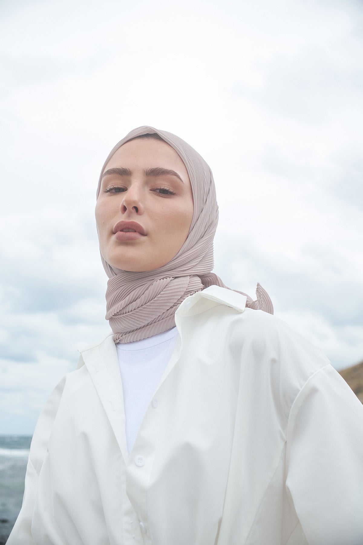 Pleated Chiffon - Soft Amber