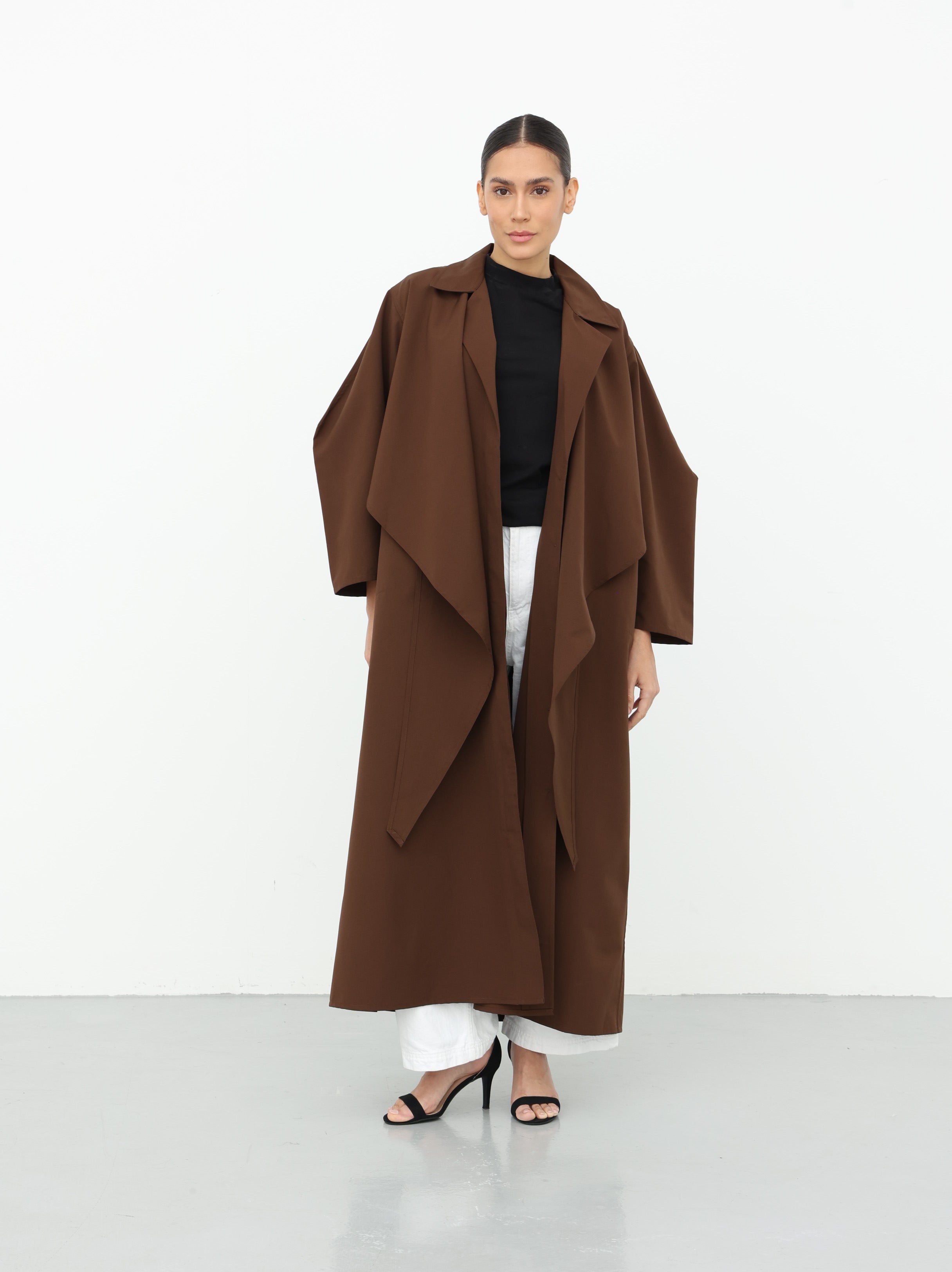 Maxi Trench Dress - Brown