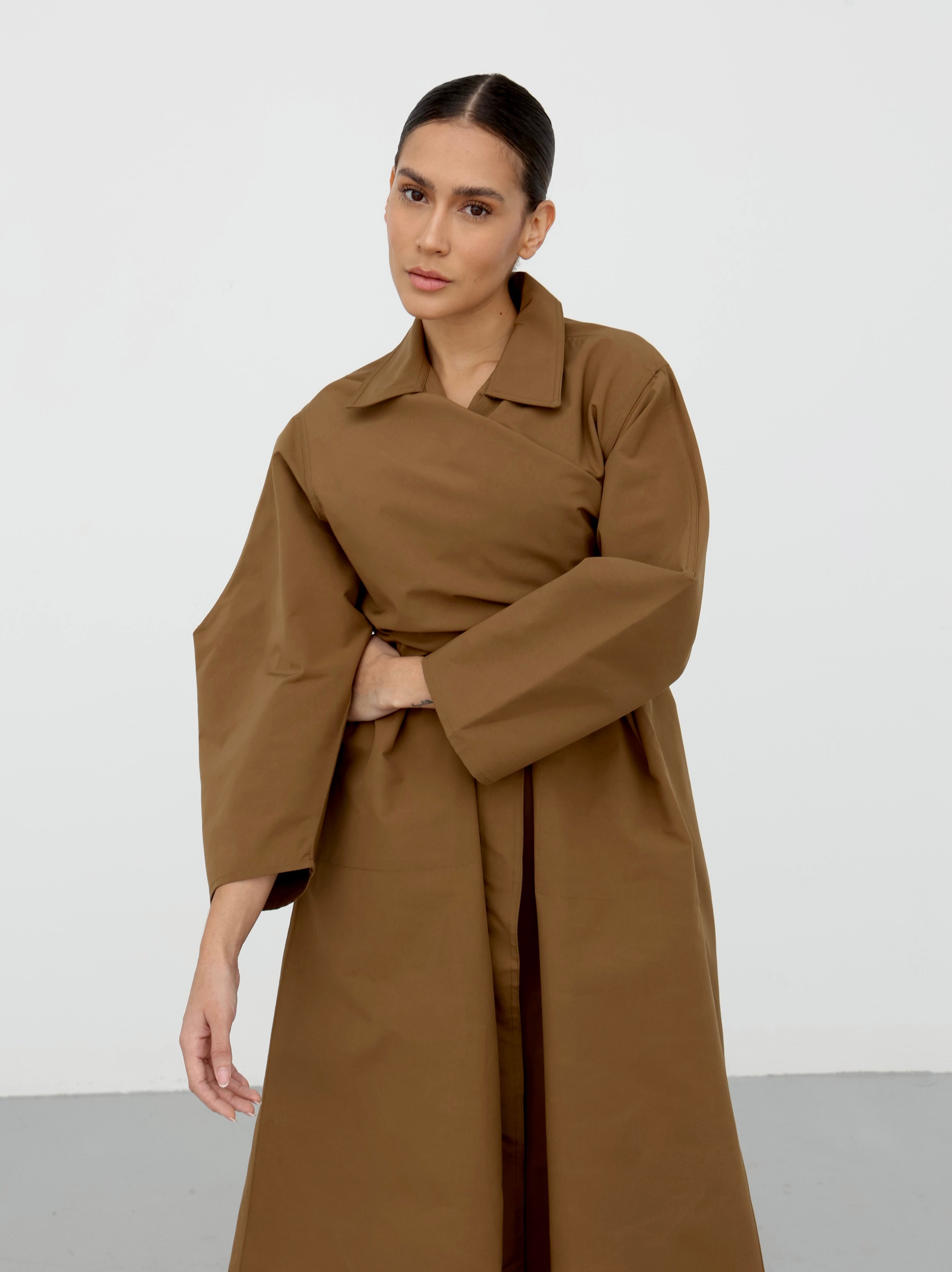 Maxi Trench Dress - Camel
