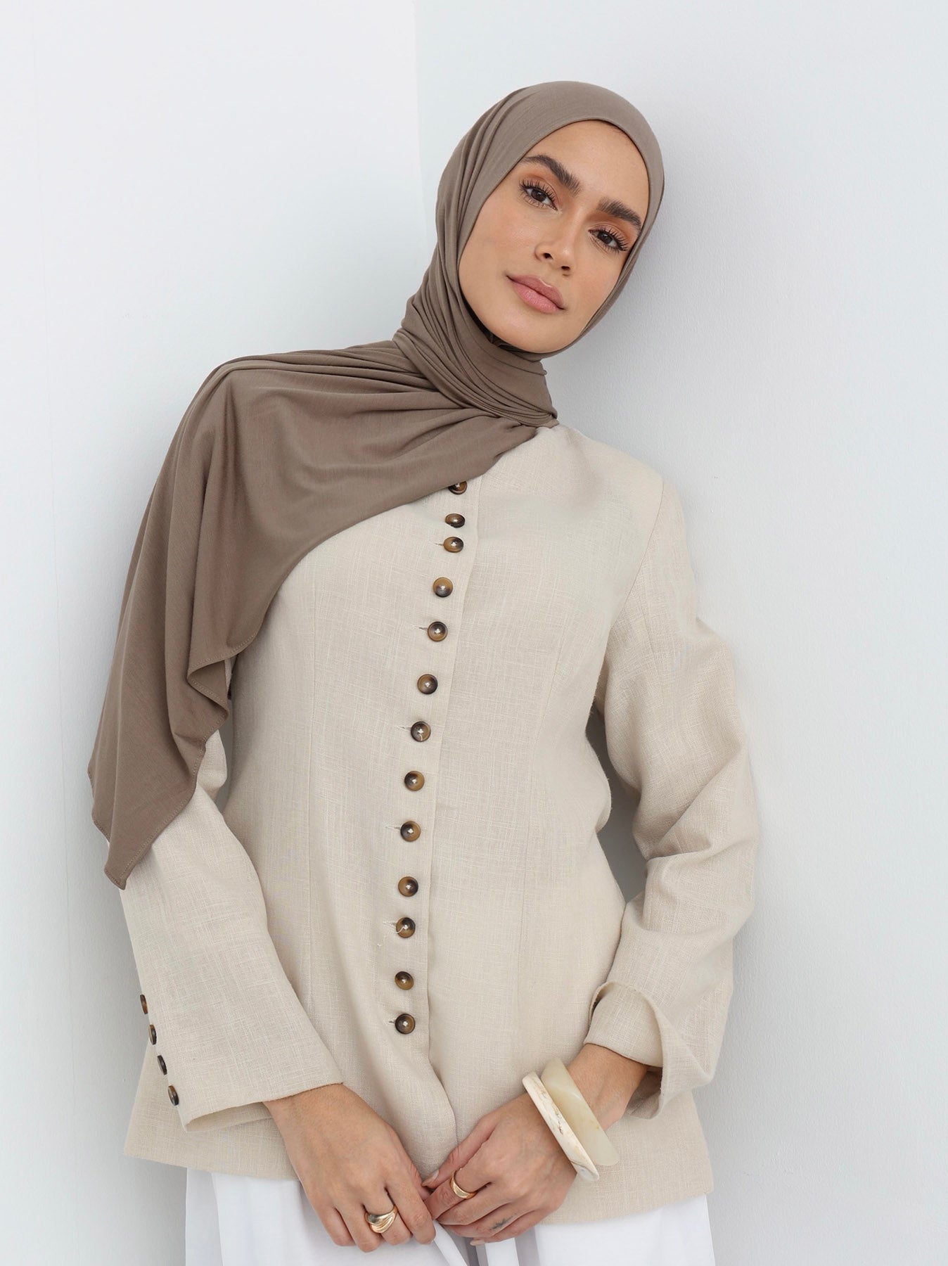 Jersey Hijab - Wood