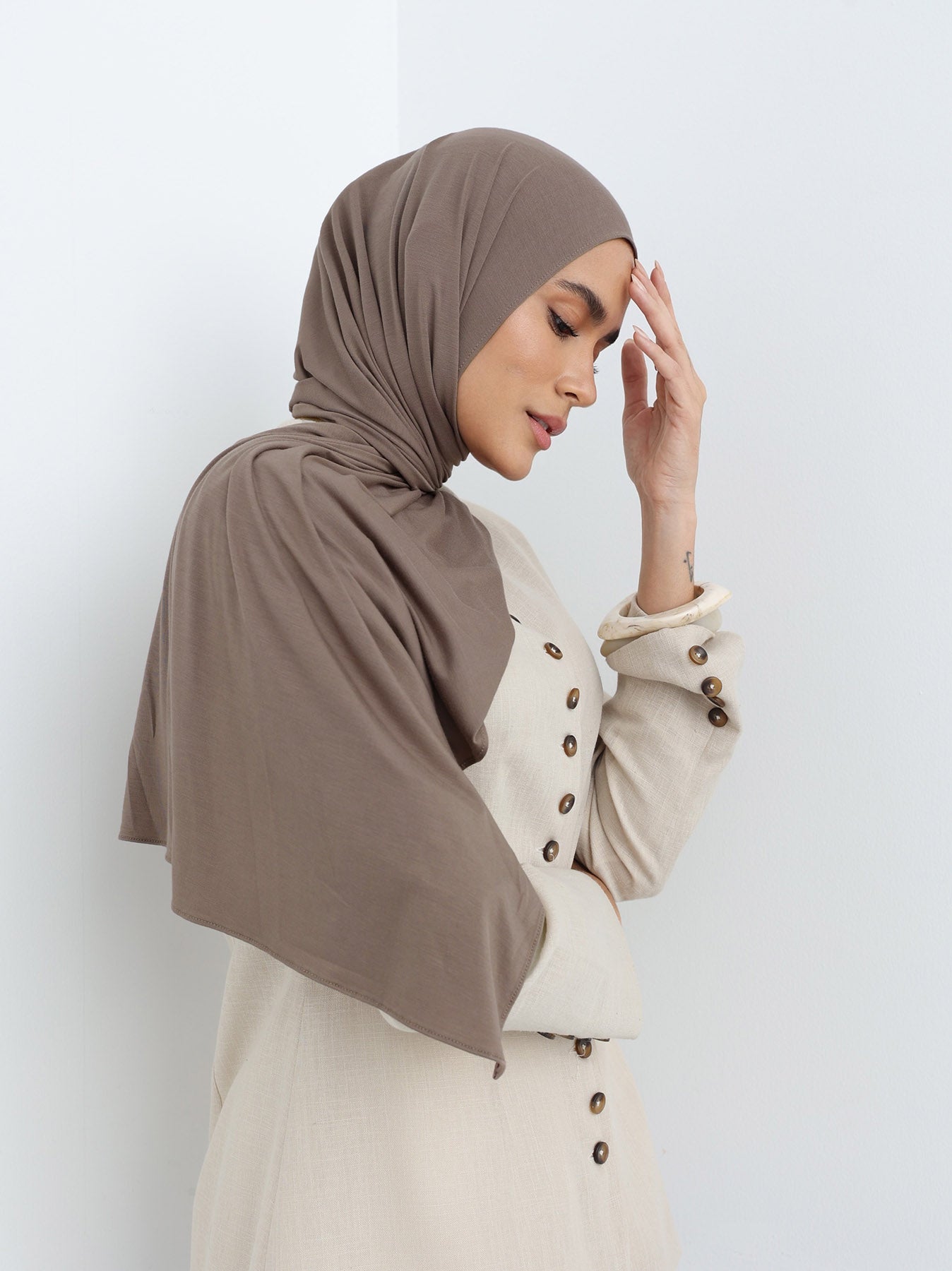 Jersey Hijab - Wood