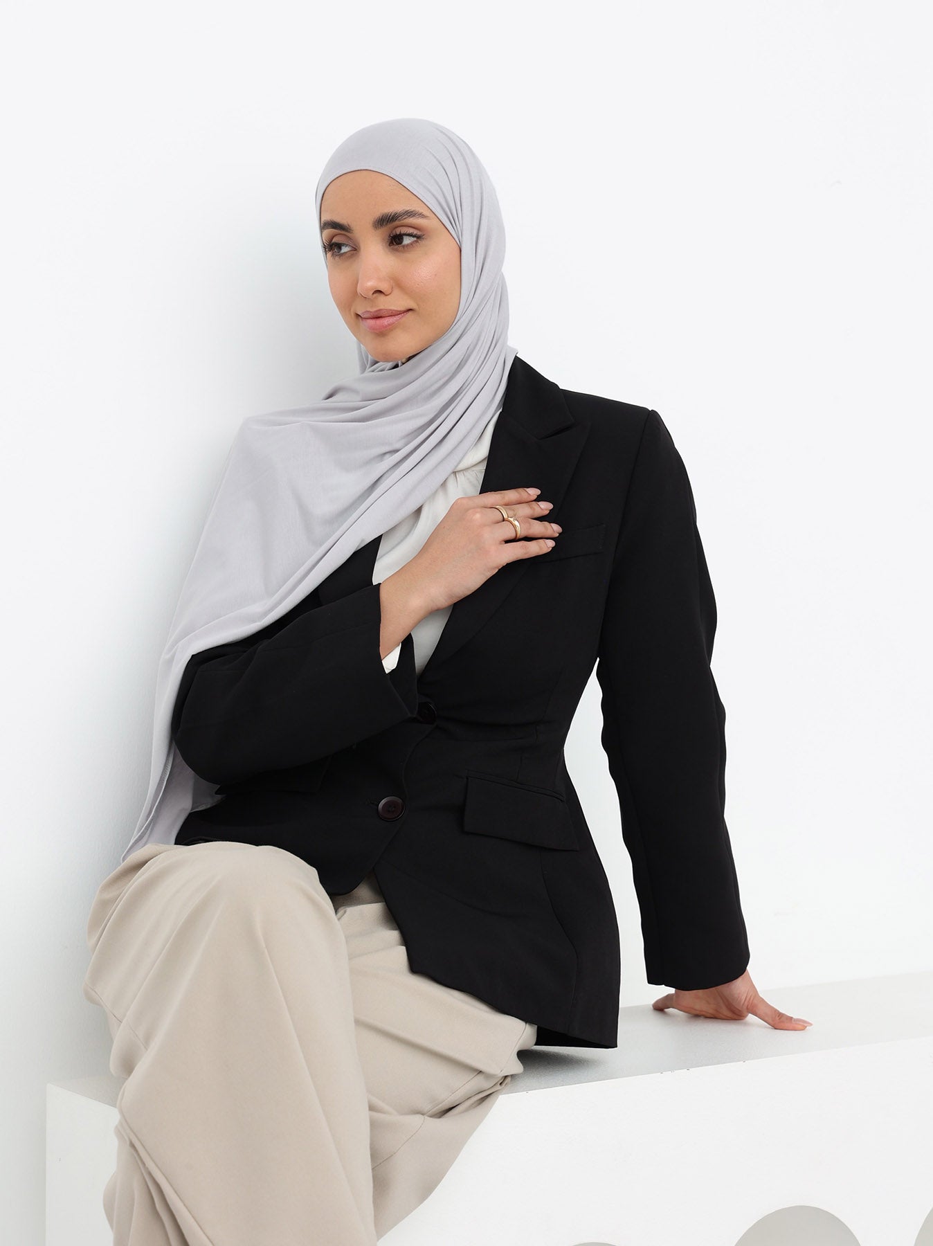 Jersey Hijab - Ash Gray