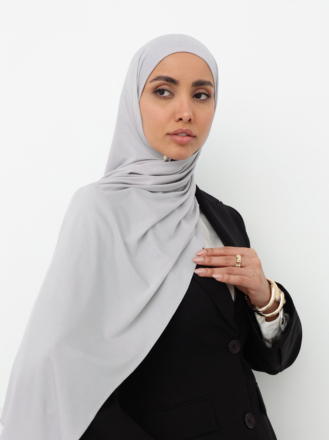 Jersey Hijab - Ash Gray