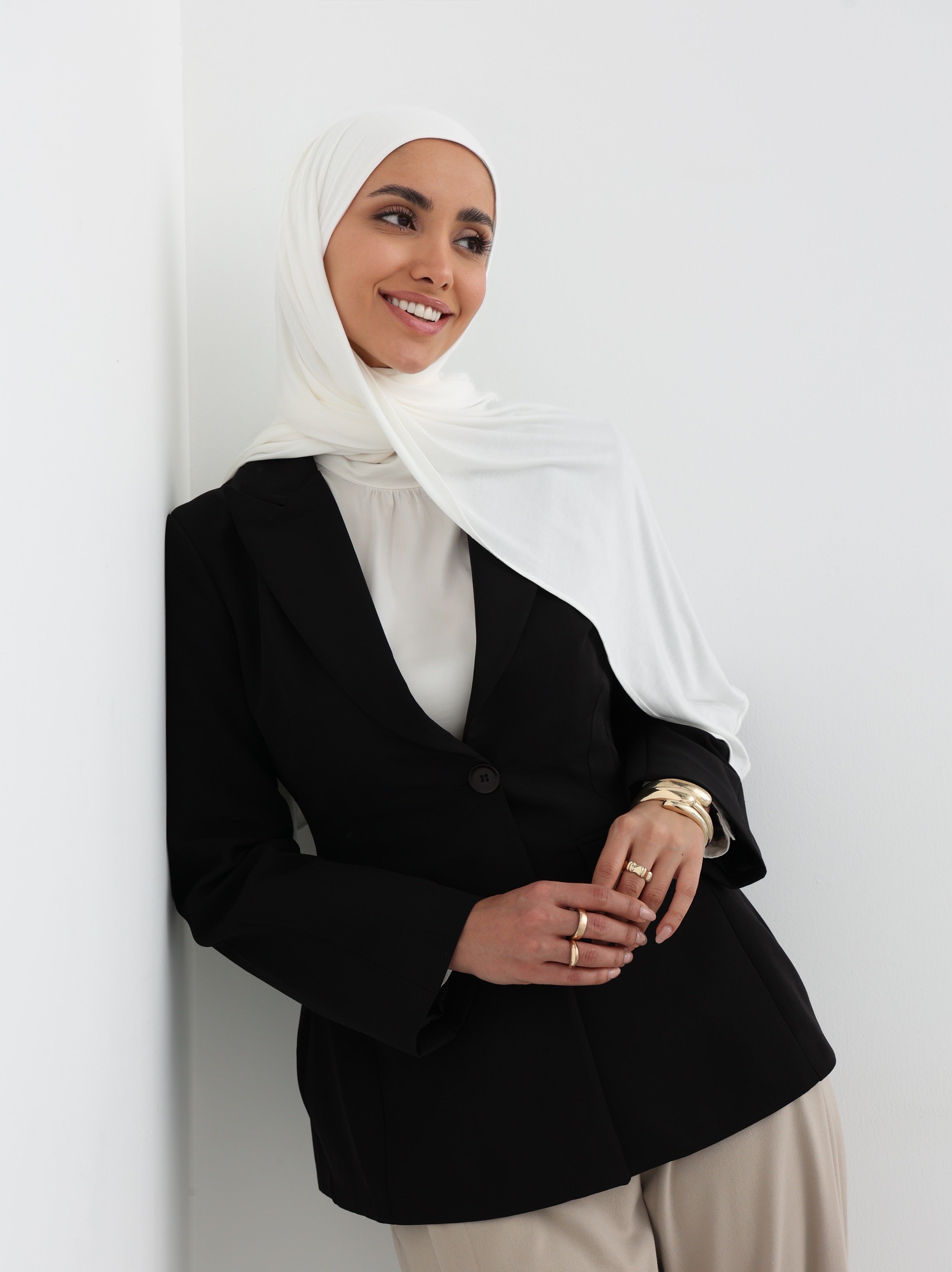 جرسيه حجاب - Off-White