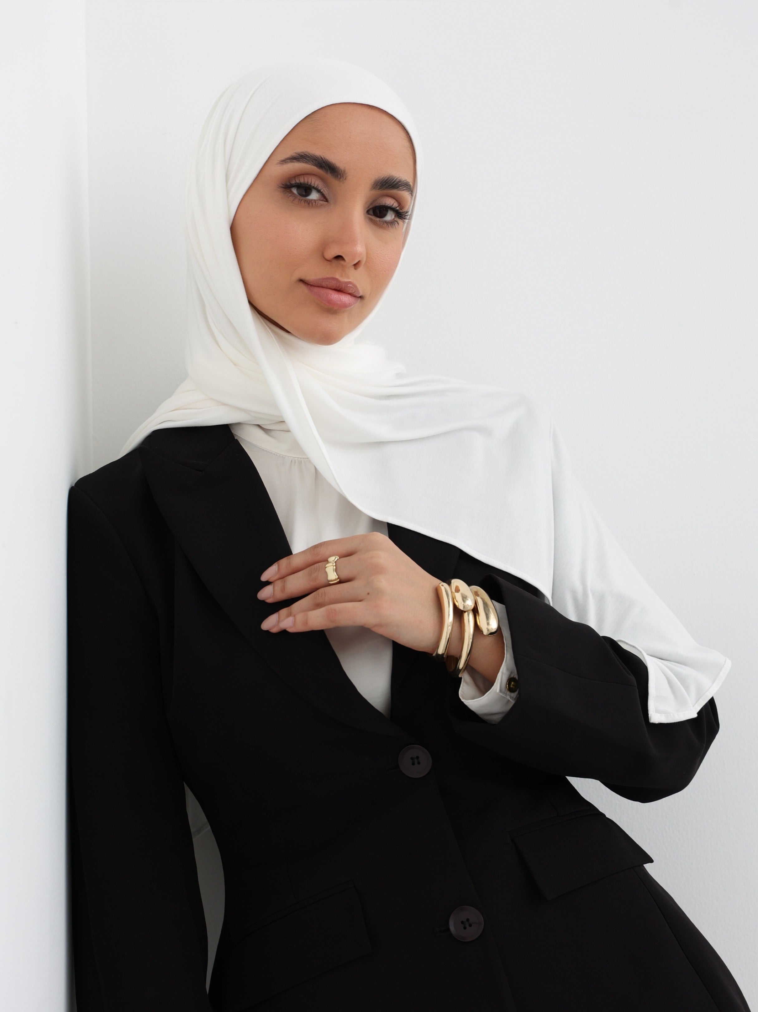 جرسيه حجاب - Off-White