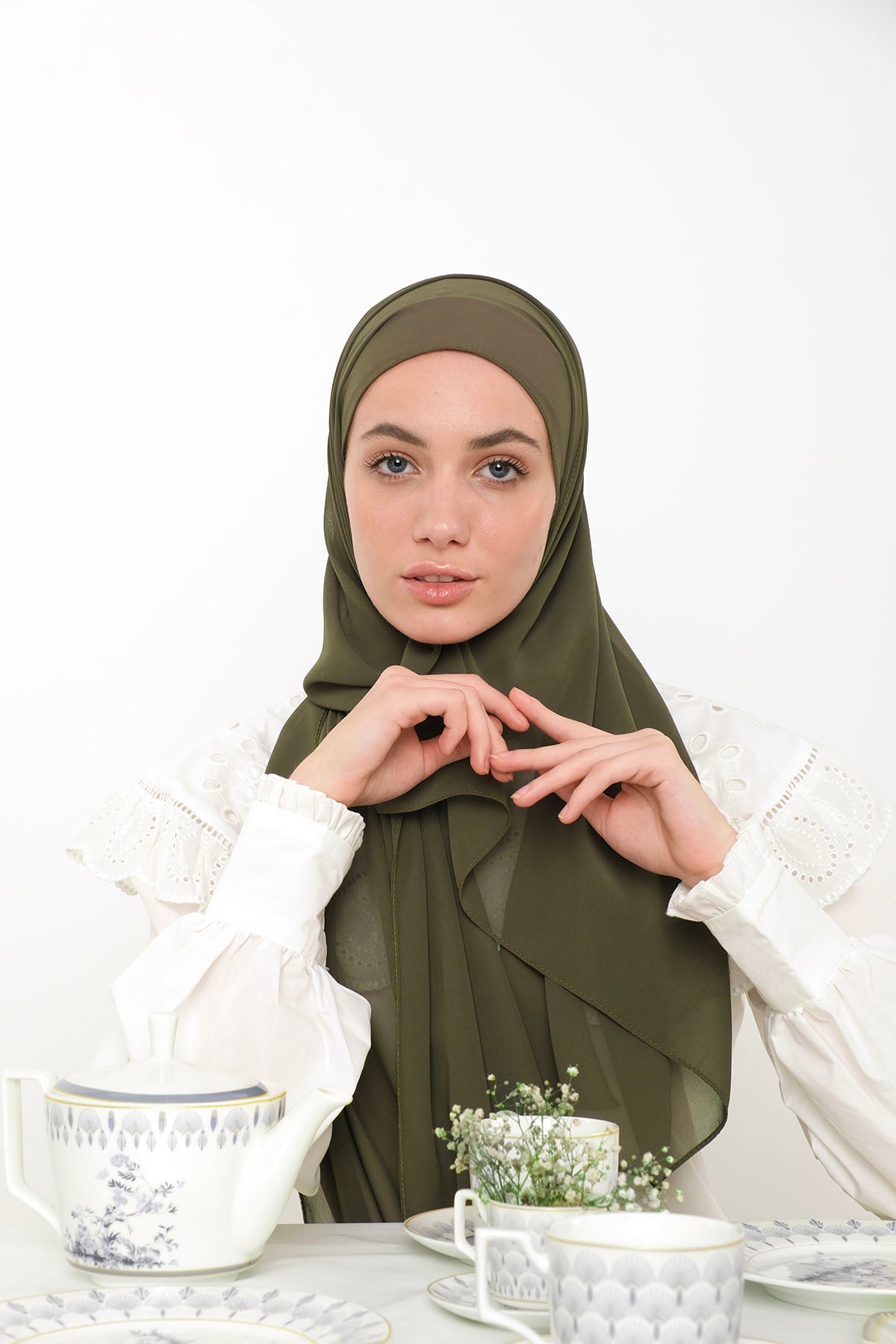 Chiffon Hijab in Avocado Color
