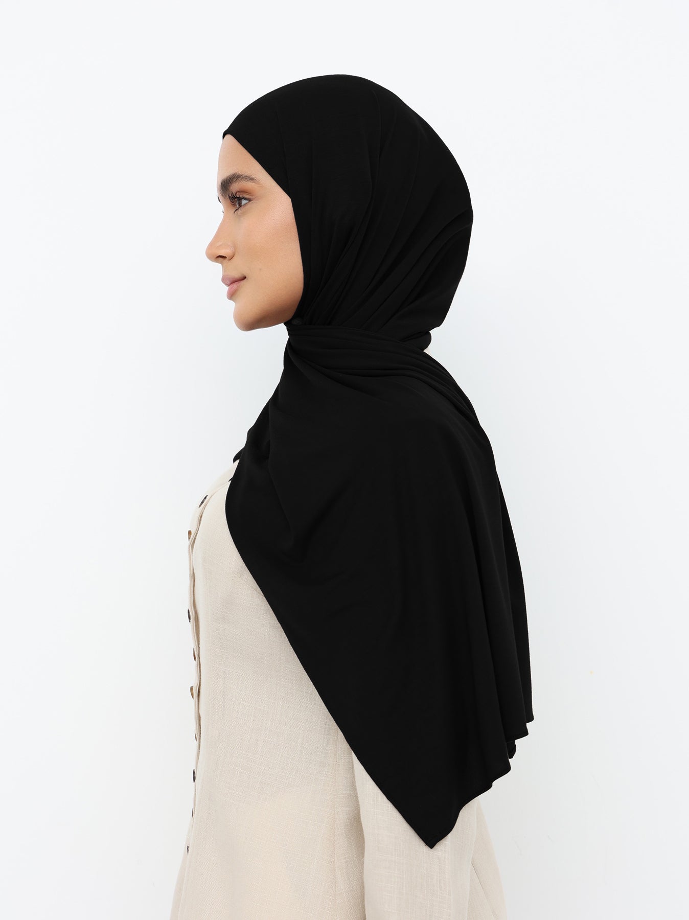 حجاب جرسيه - Black