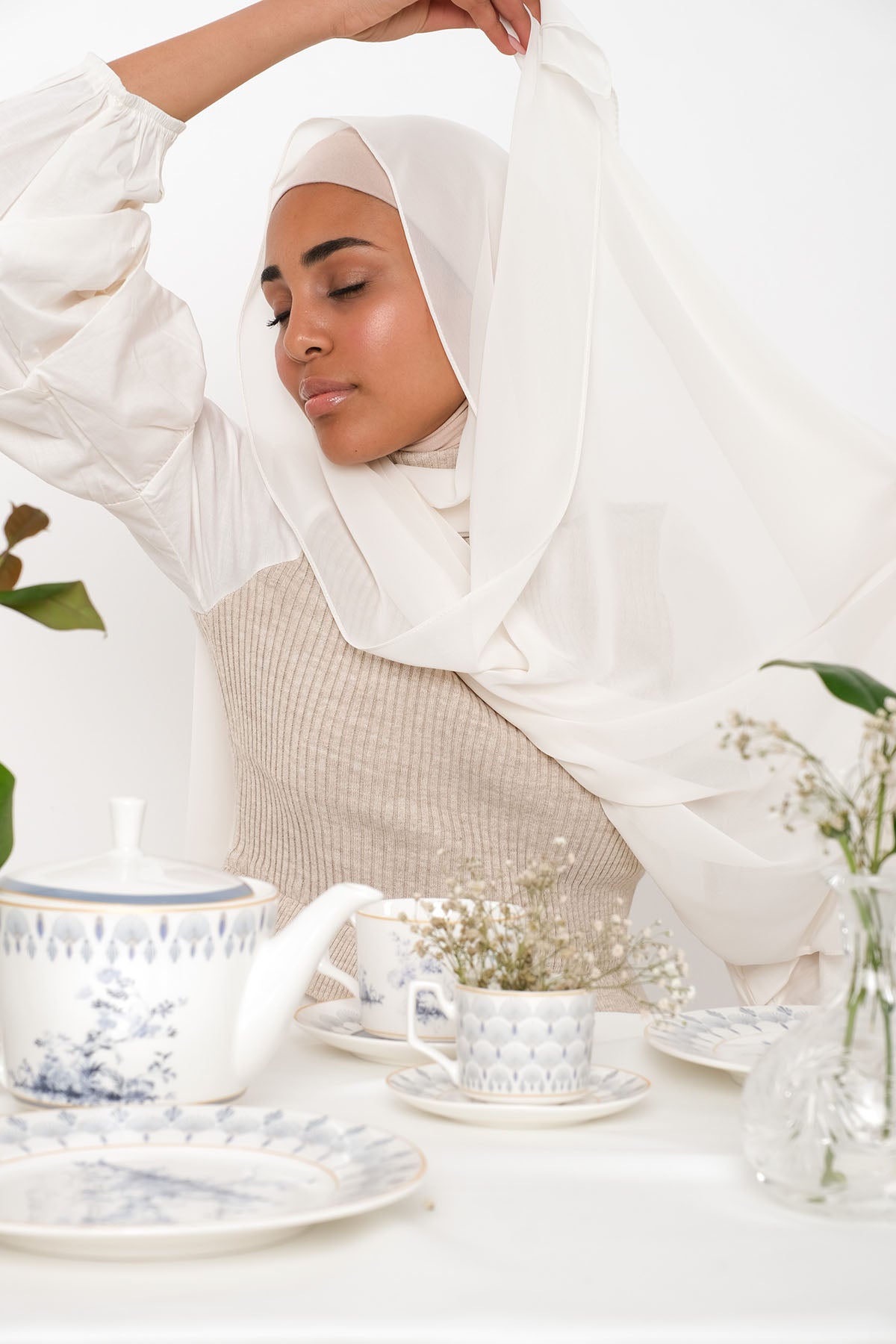 حجاب شيفون - Soft Peach