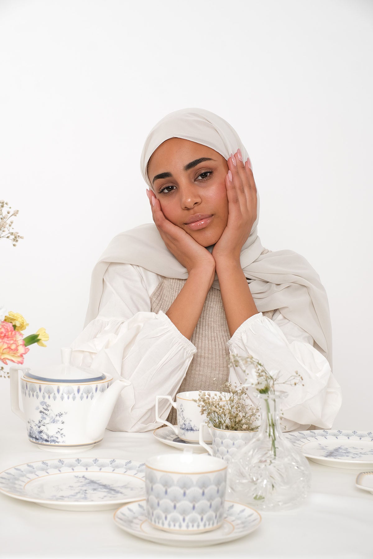 حجاب شيفون - Pastel Grey