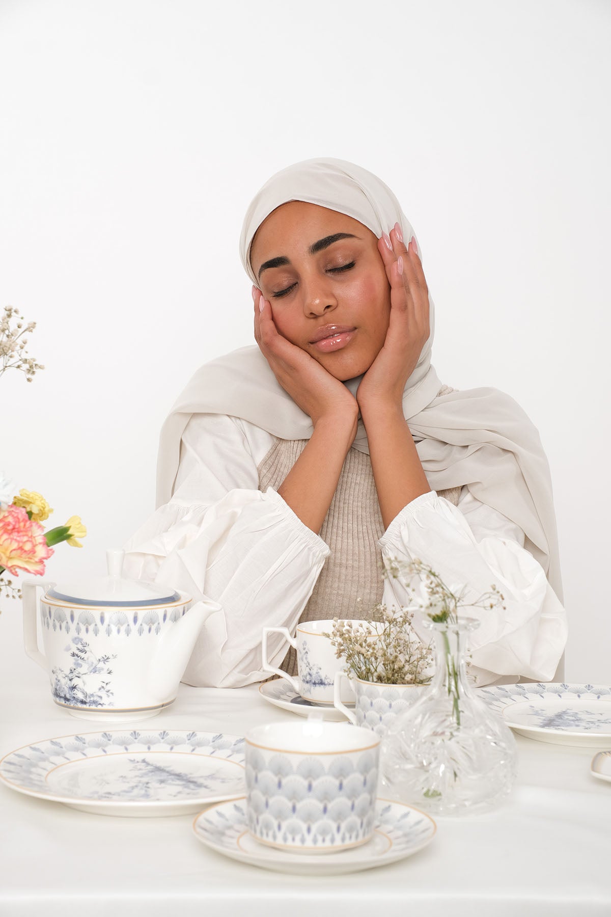 حجاب شيفون - Pastel Grey