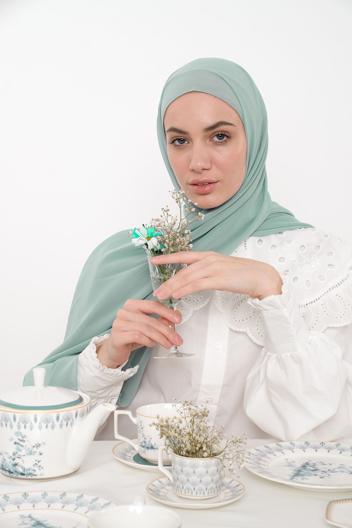 حجاب شيفون - Dusty Green