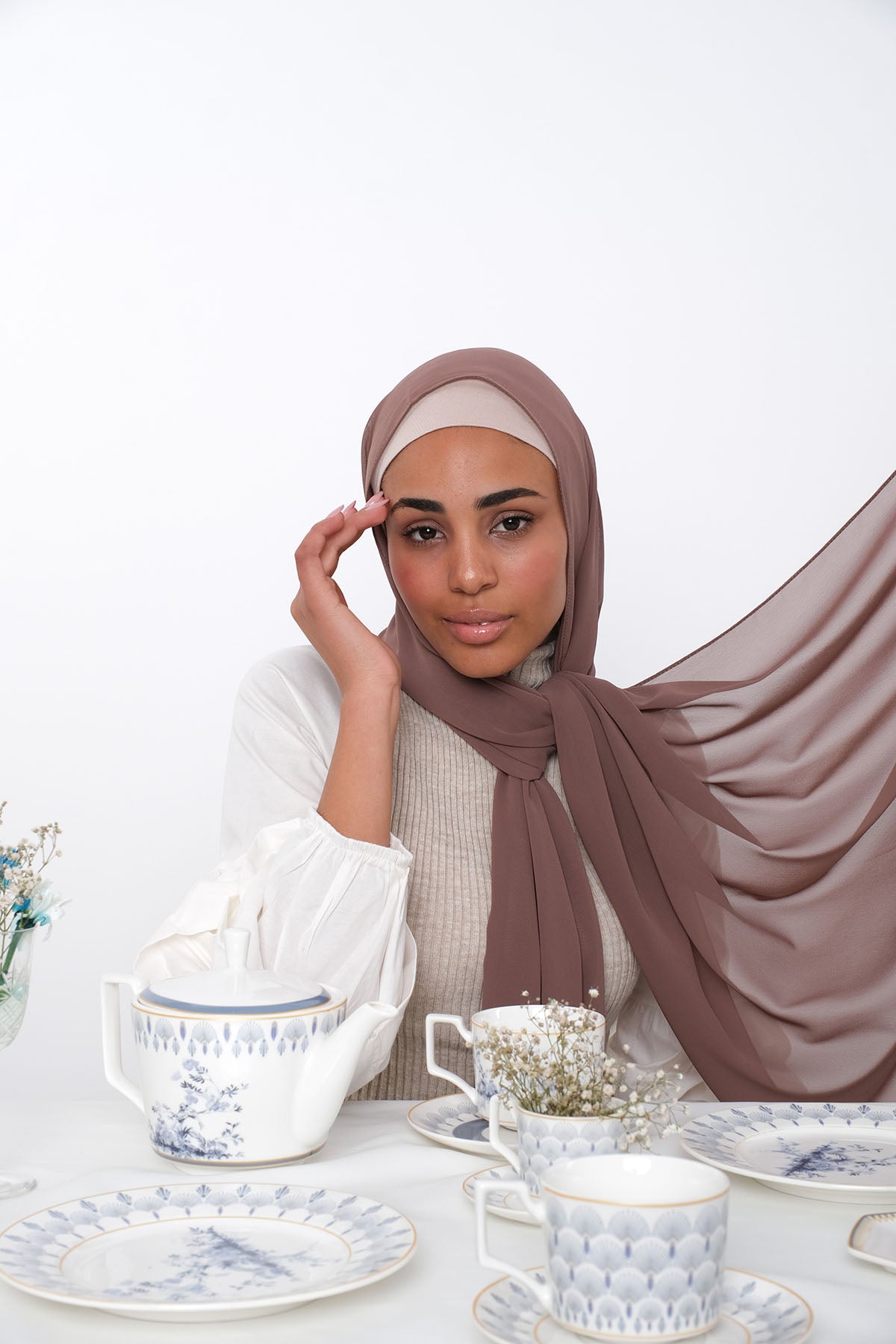 Chiffon Hijab - Roman Coffee