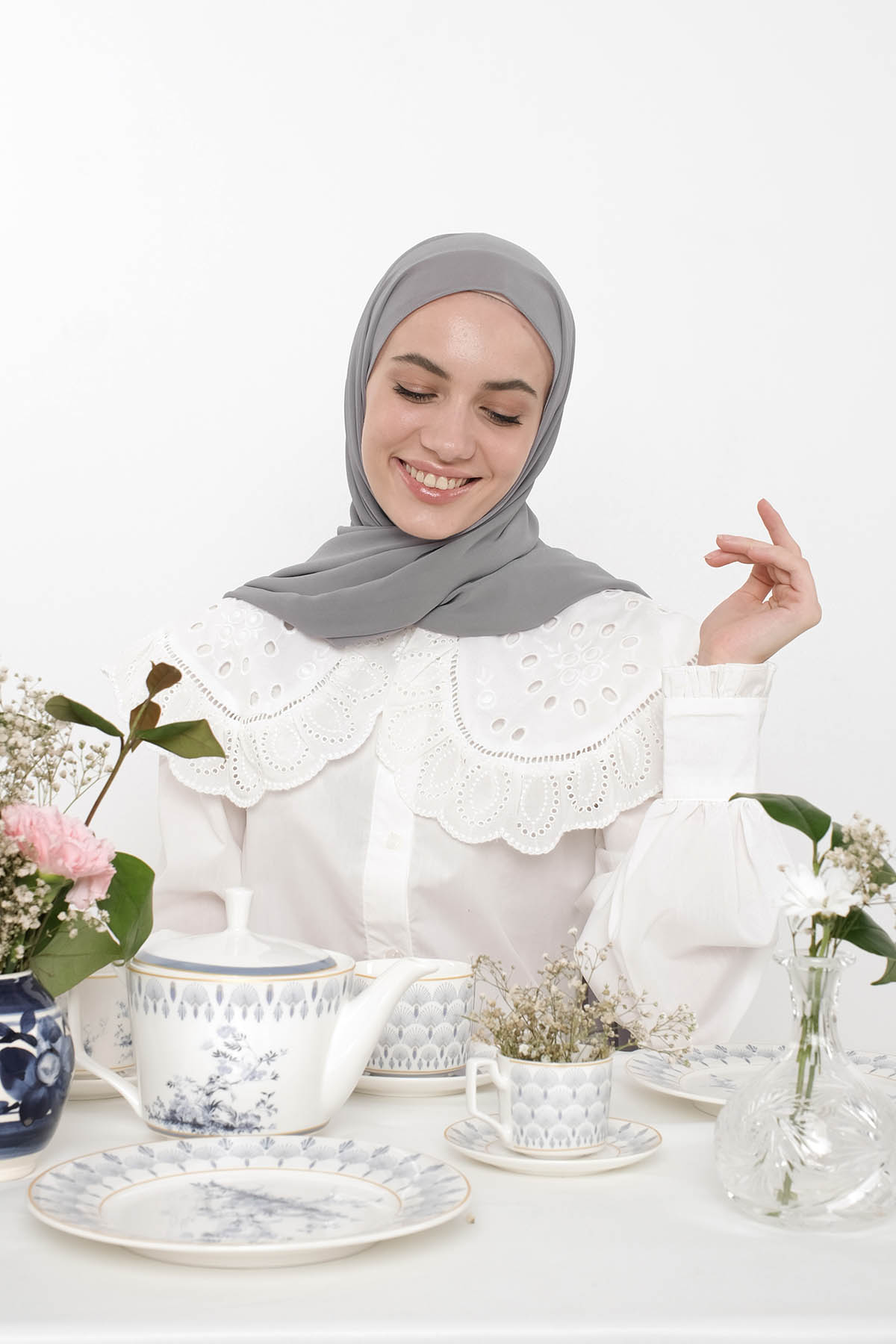 Chiffon Hijab - Warm Grey