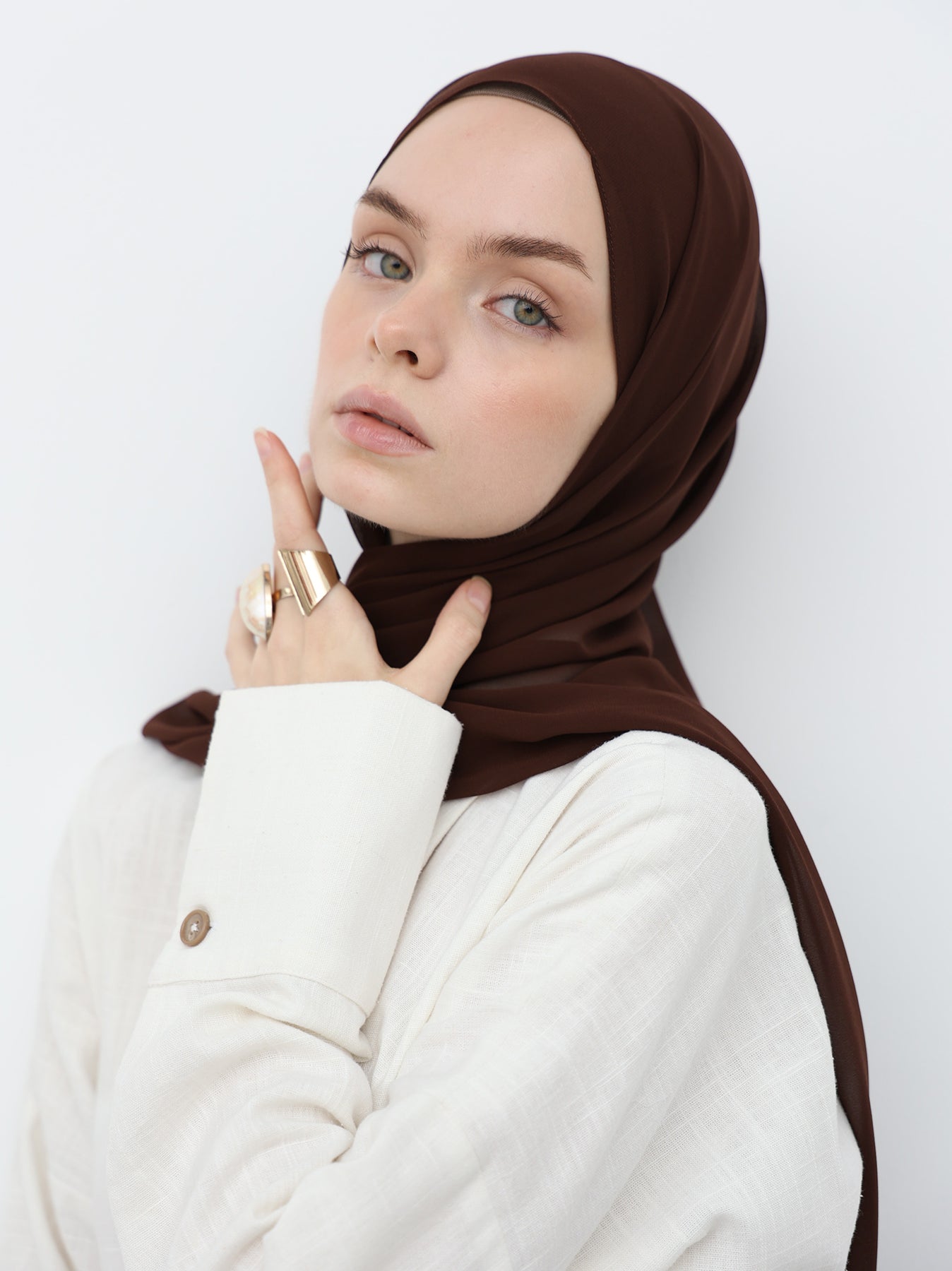 Chiffon Hijab - Pecan