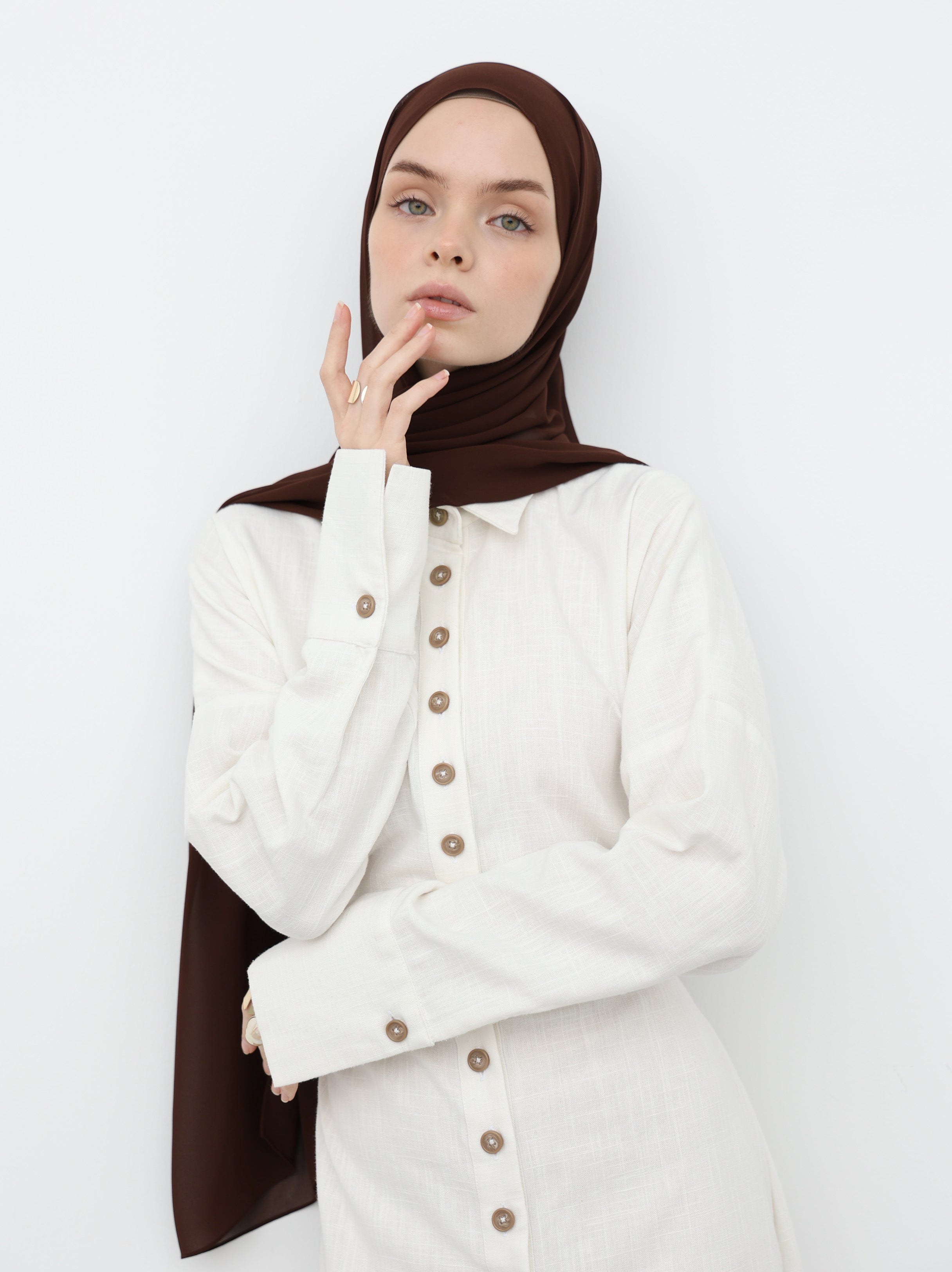 Chiffon Hijab - Pecan