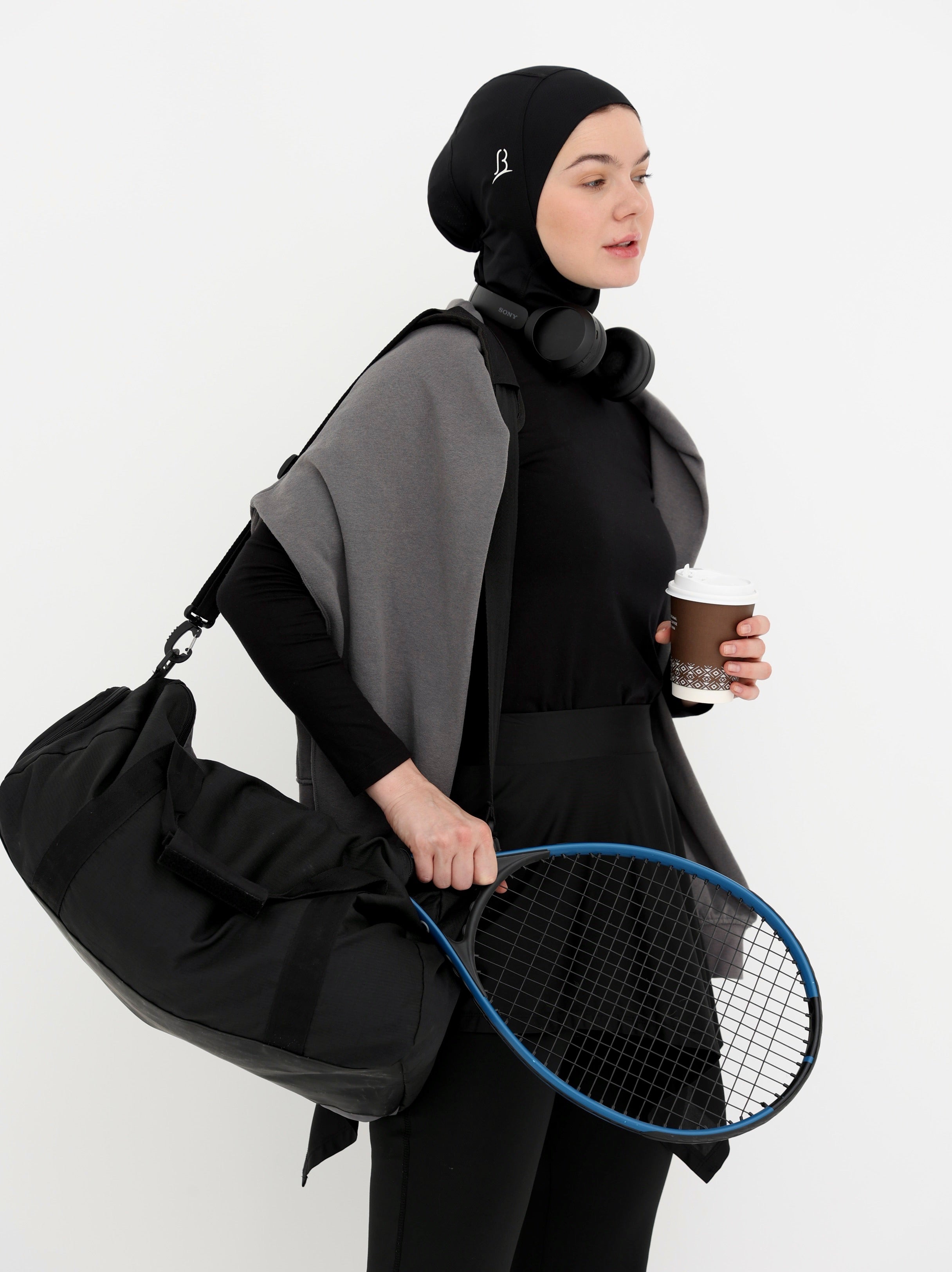Sport Hijab-Black color
