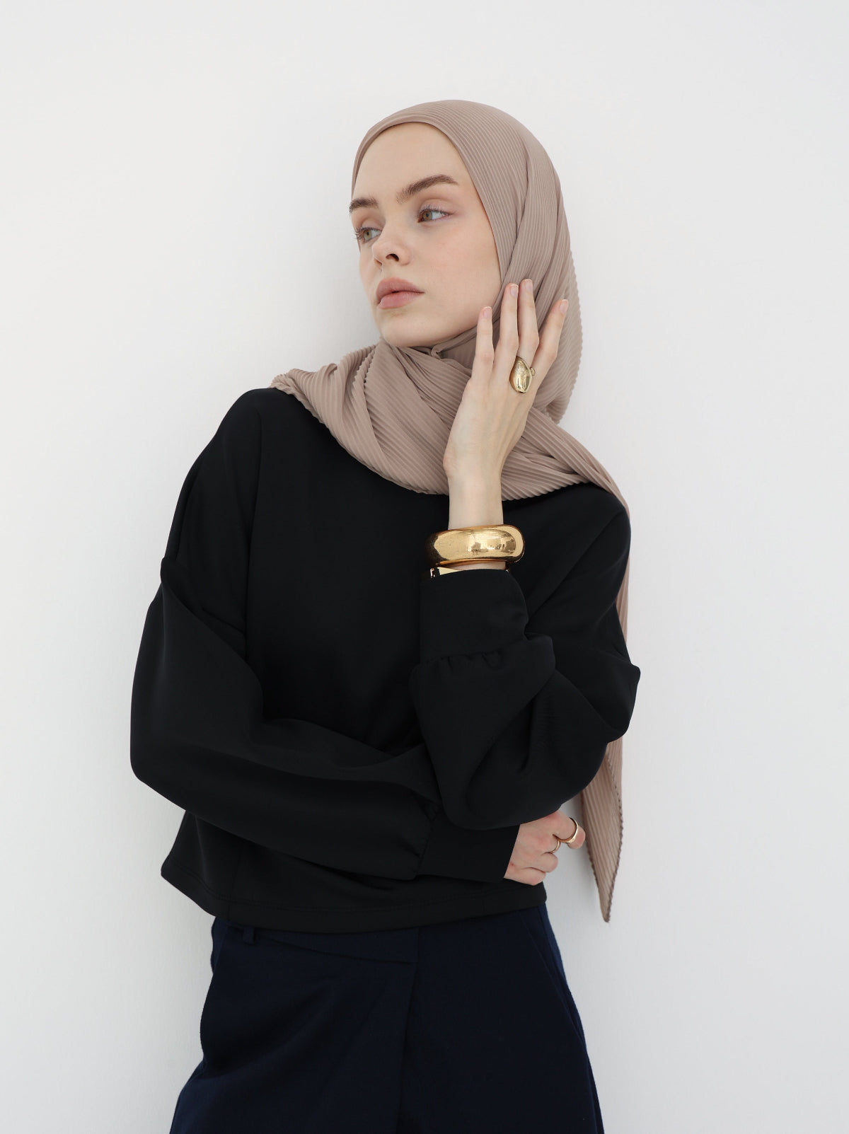 Pleated Chiffon - Mist