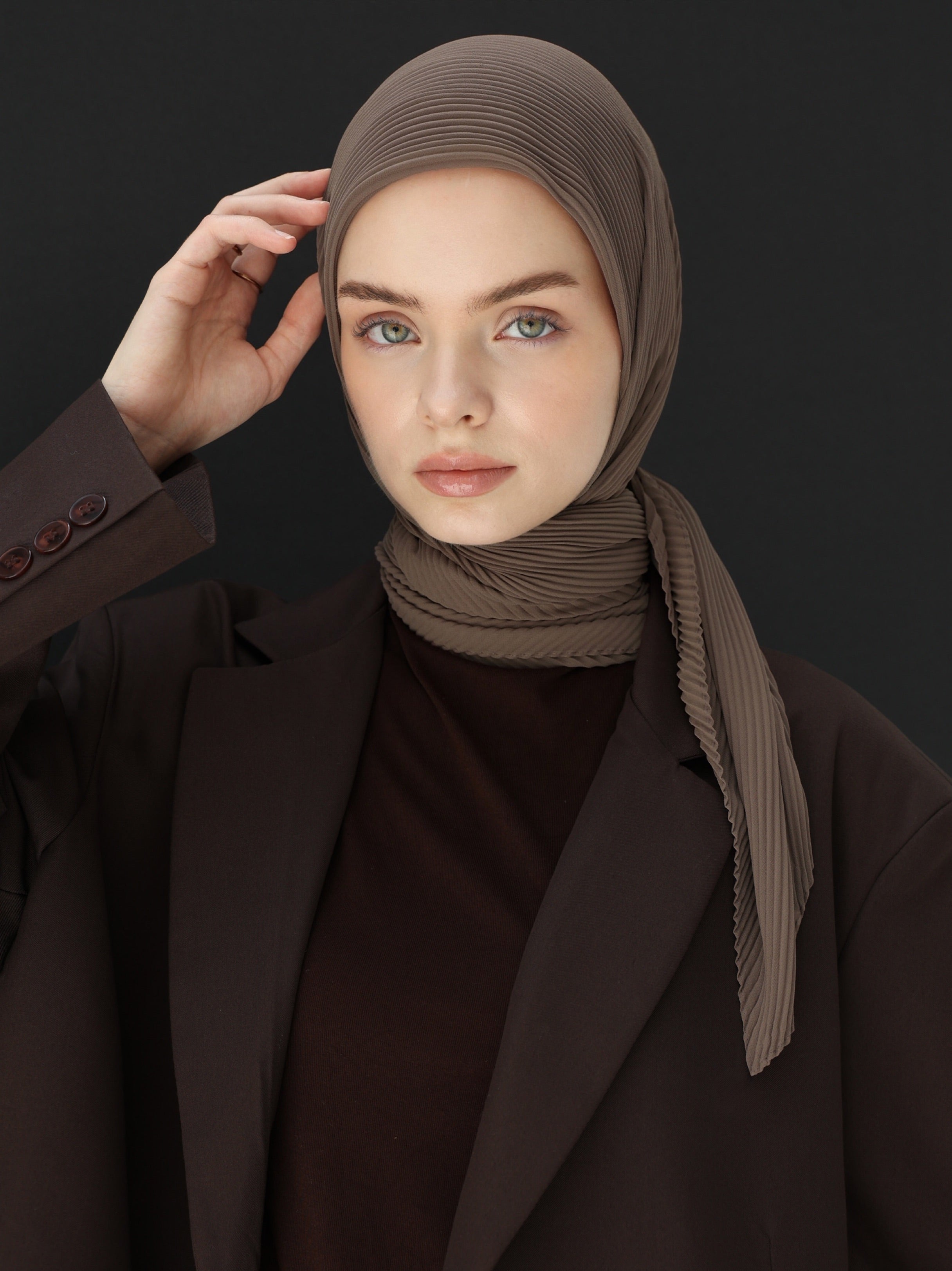 Pleated Chiffon - Almond Frost