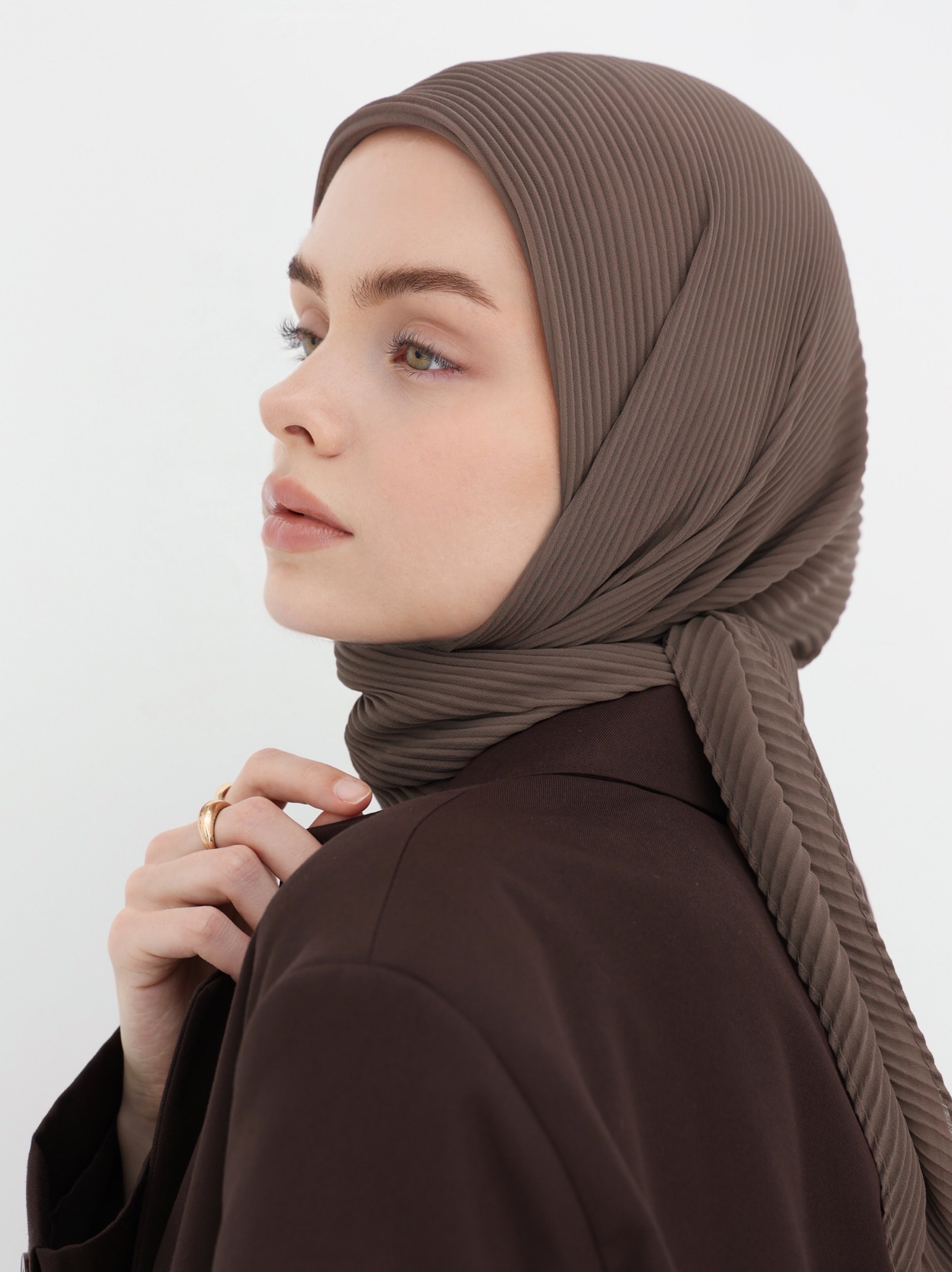 Pleated Chiffon - Almond Frost