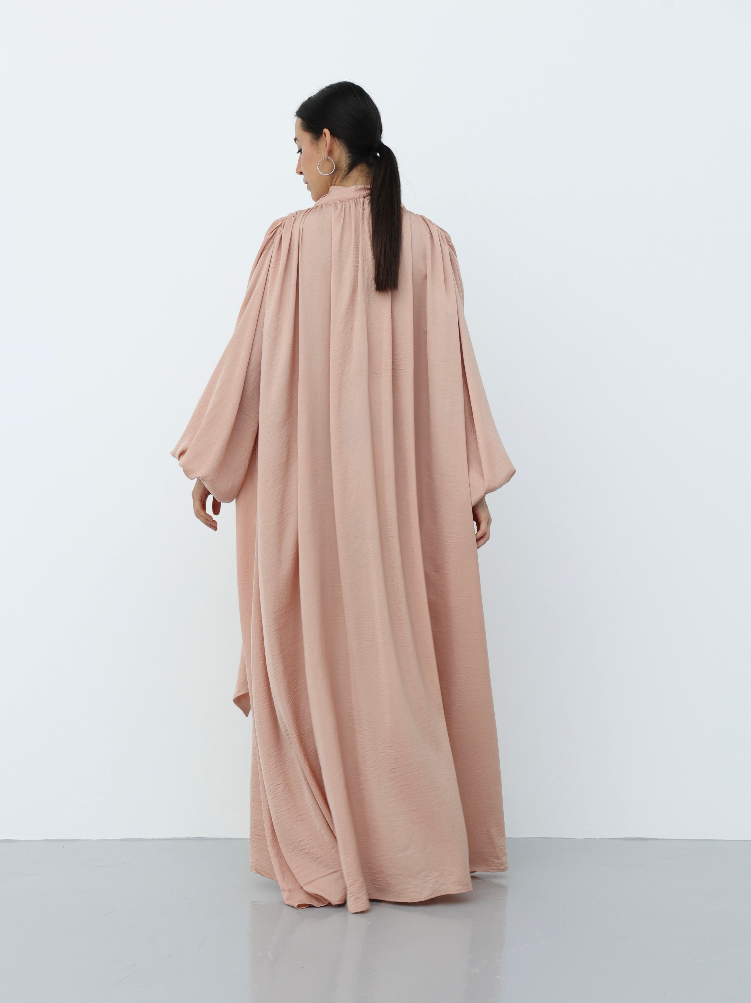 Scarf Maxi Dress in Melon Color