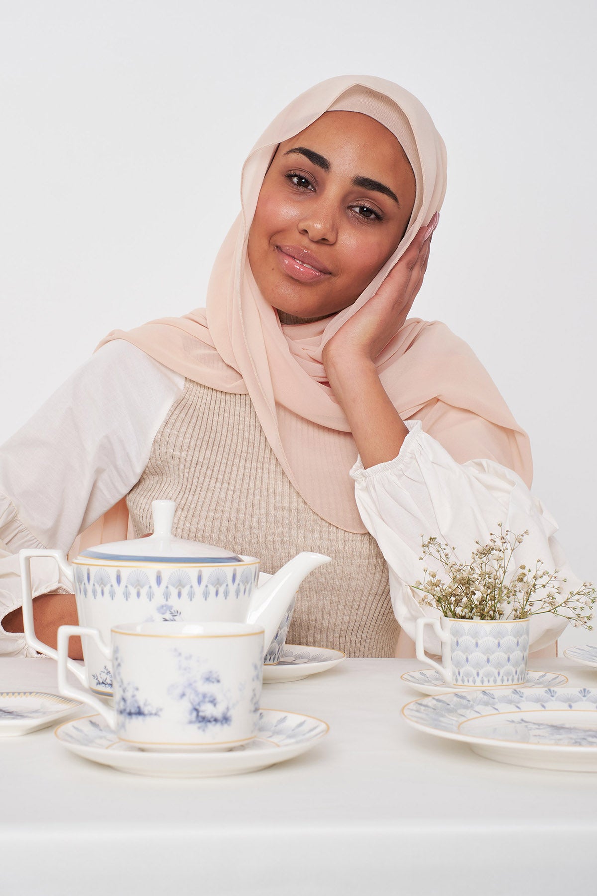 Chiffon Hijab - Rose Fog