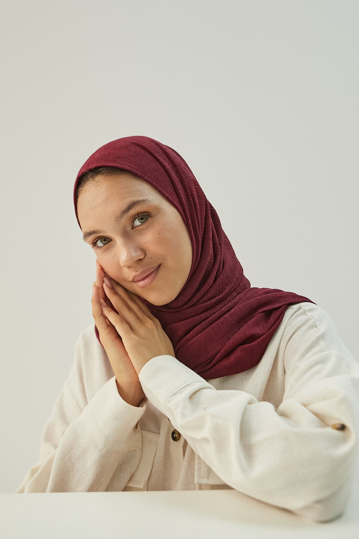 Cashmere Hijab in Persian Plum Color