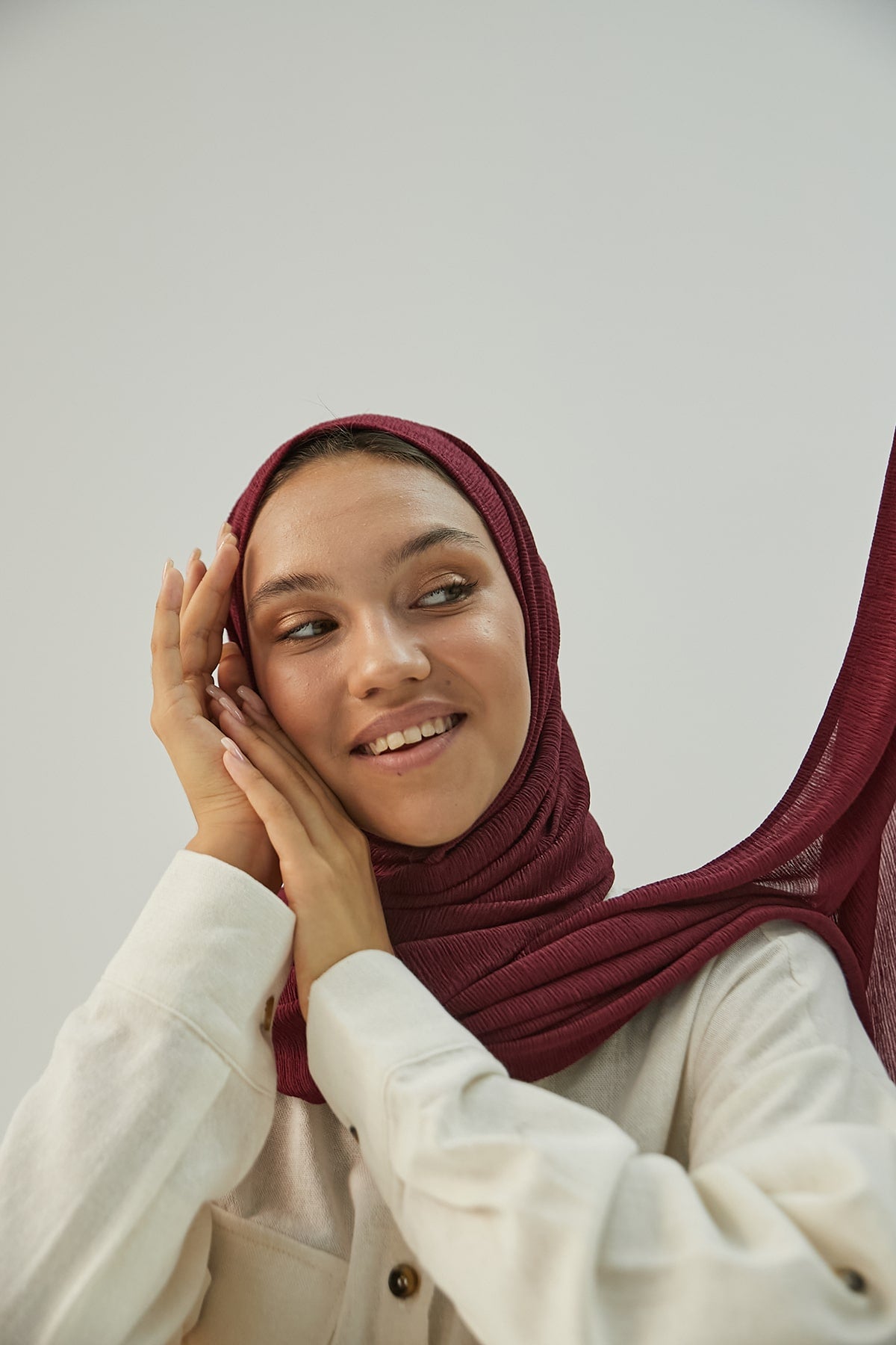 Cashmere Hijab in Persian Plum Color