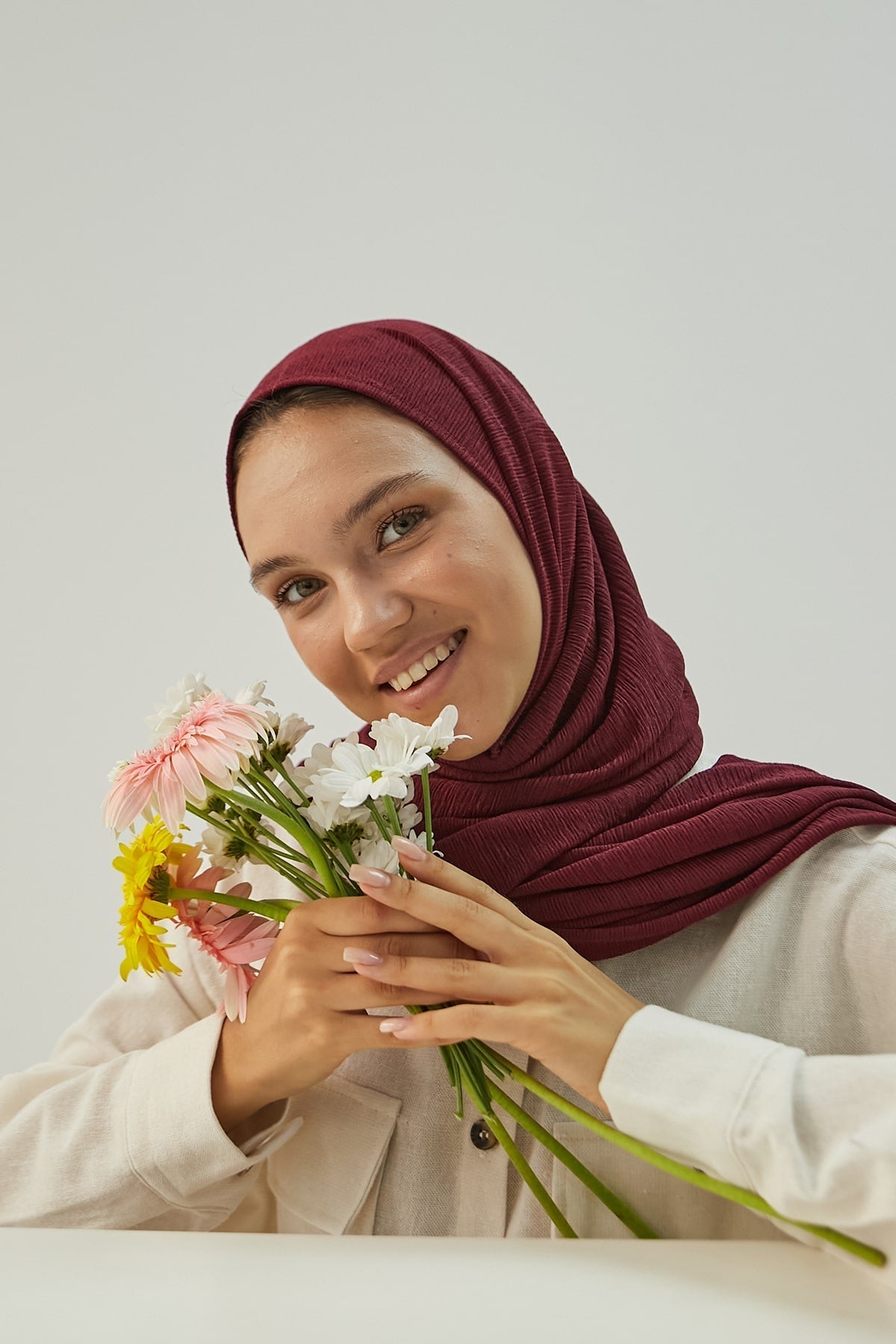 Cashmere Hijab in Persian Plum Color