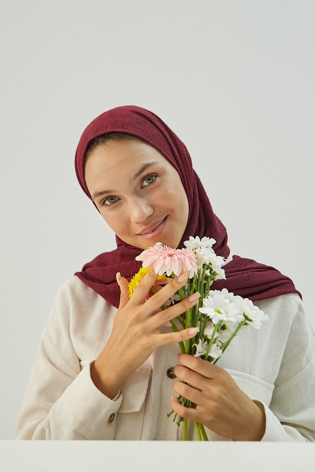 Cashmere Hijab in Persian Plum Color