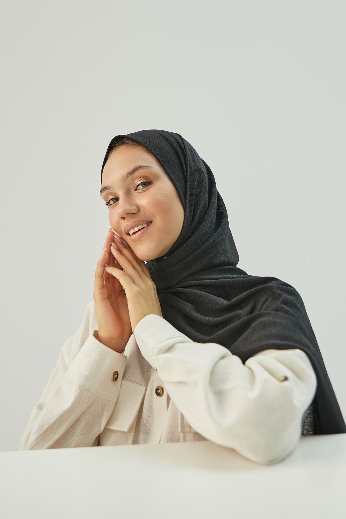 Cashmere Hijab in Black Color