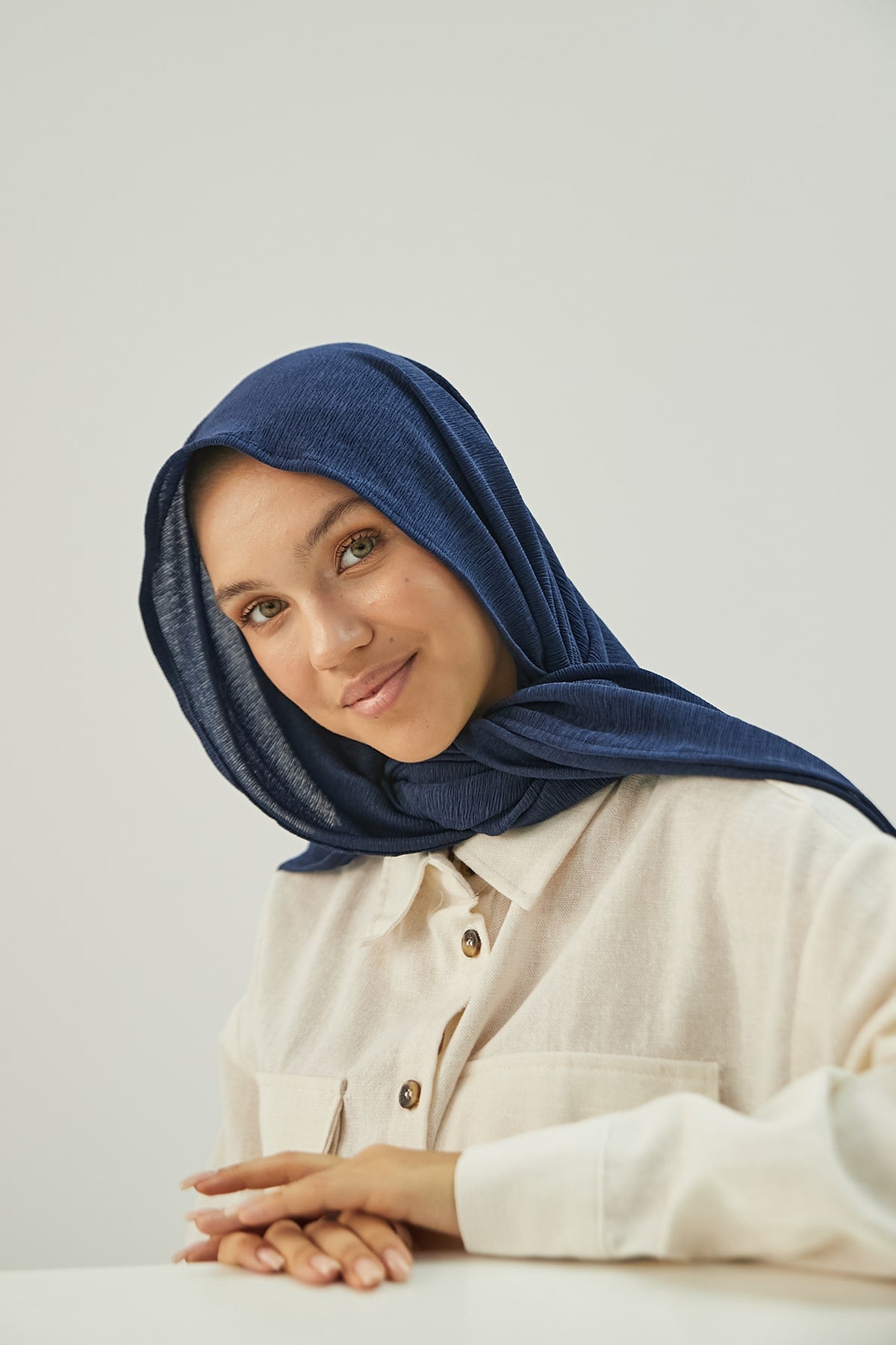 Cashmere Hijab in Rhino Color