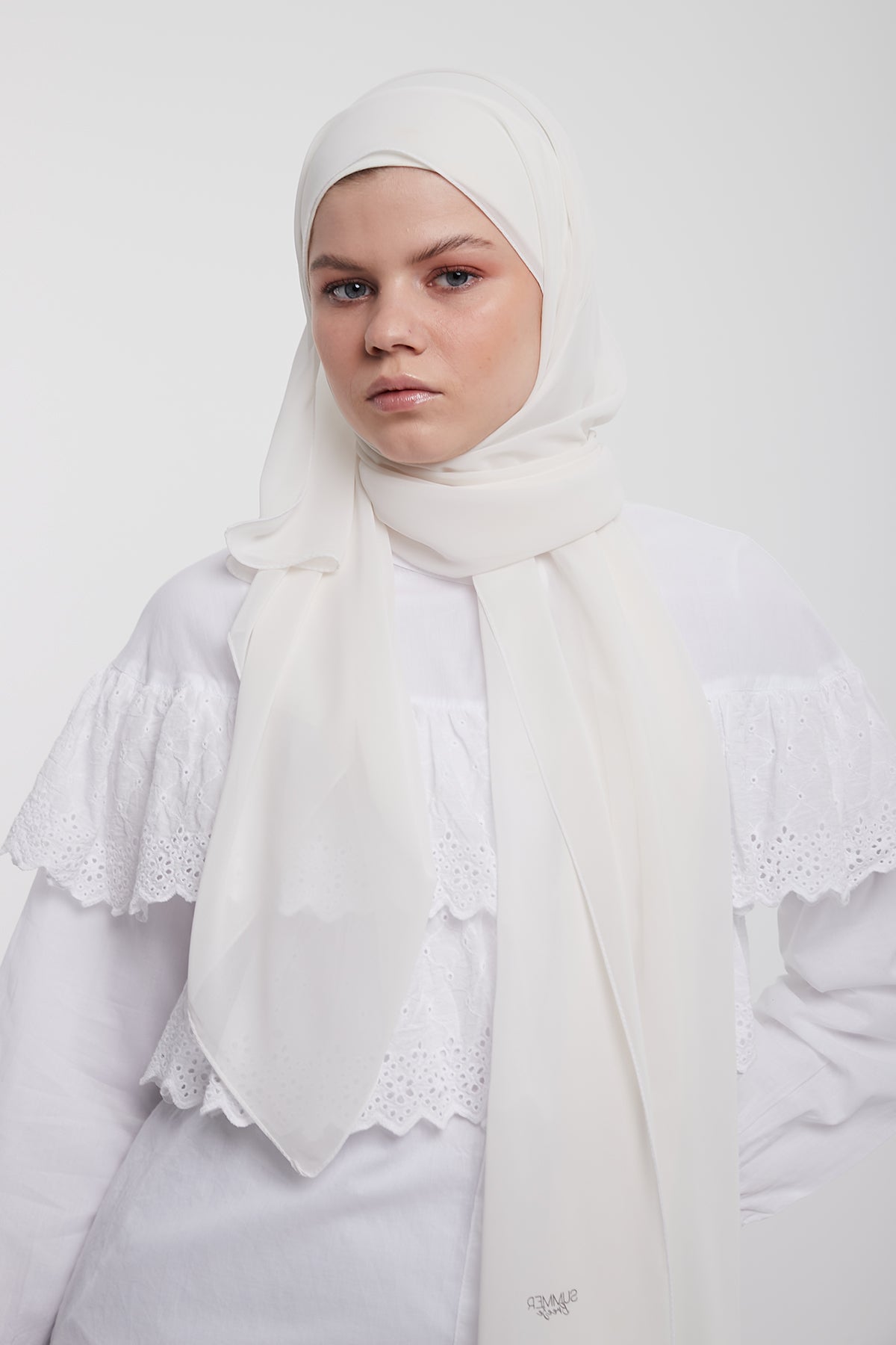 Chiffon Hijab - Off- White