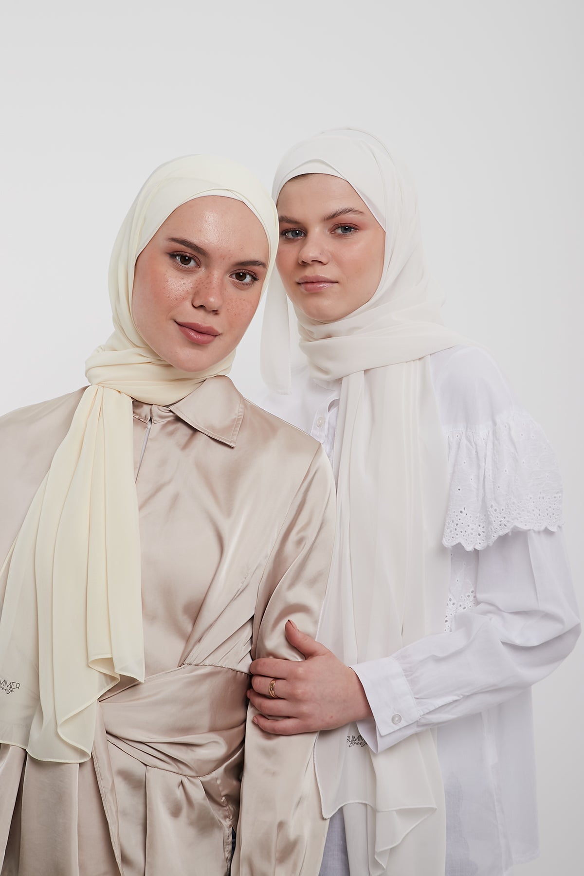 Chiffon Hijab - Antique White
