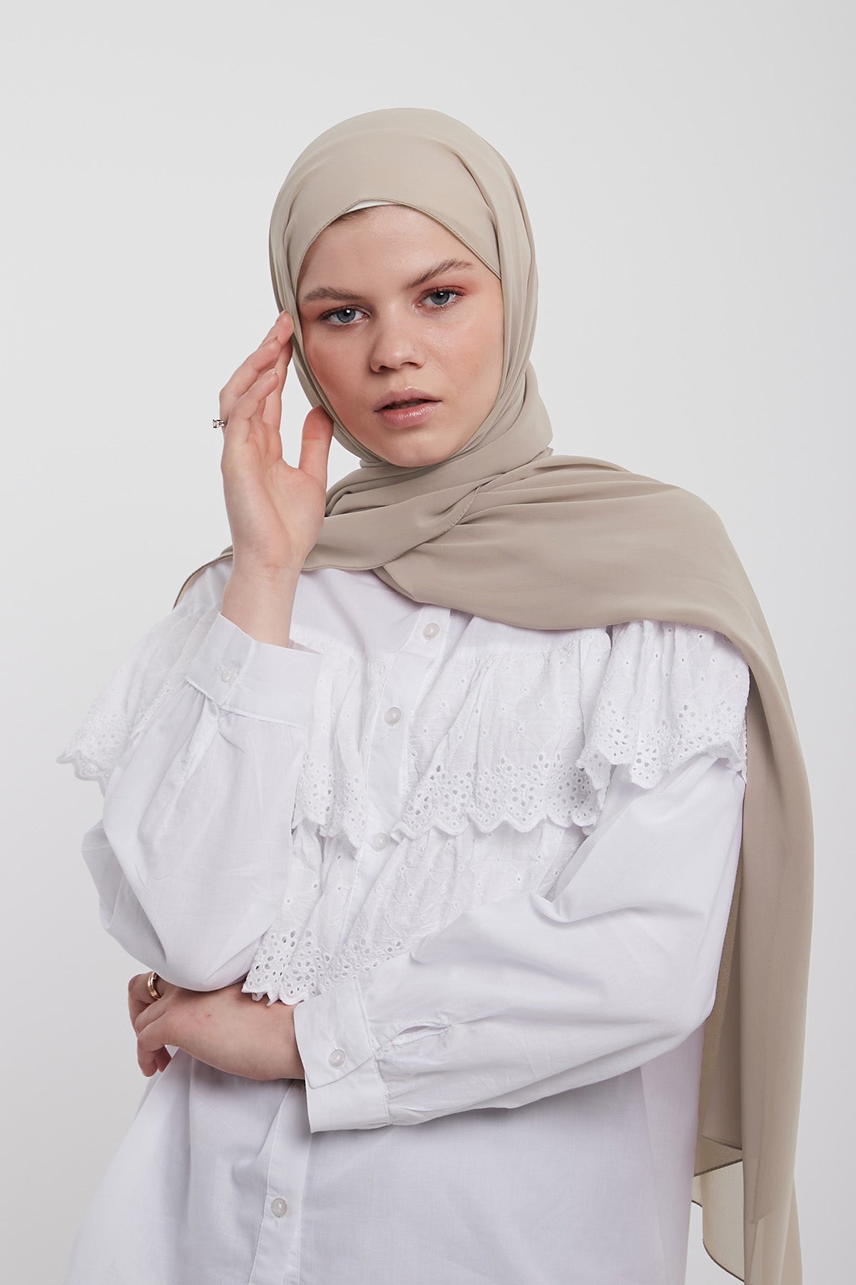 Chiffon Hijab in Silk Color