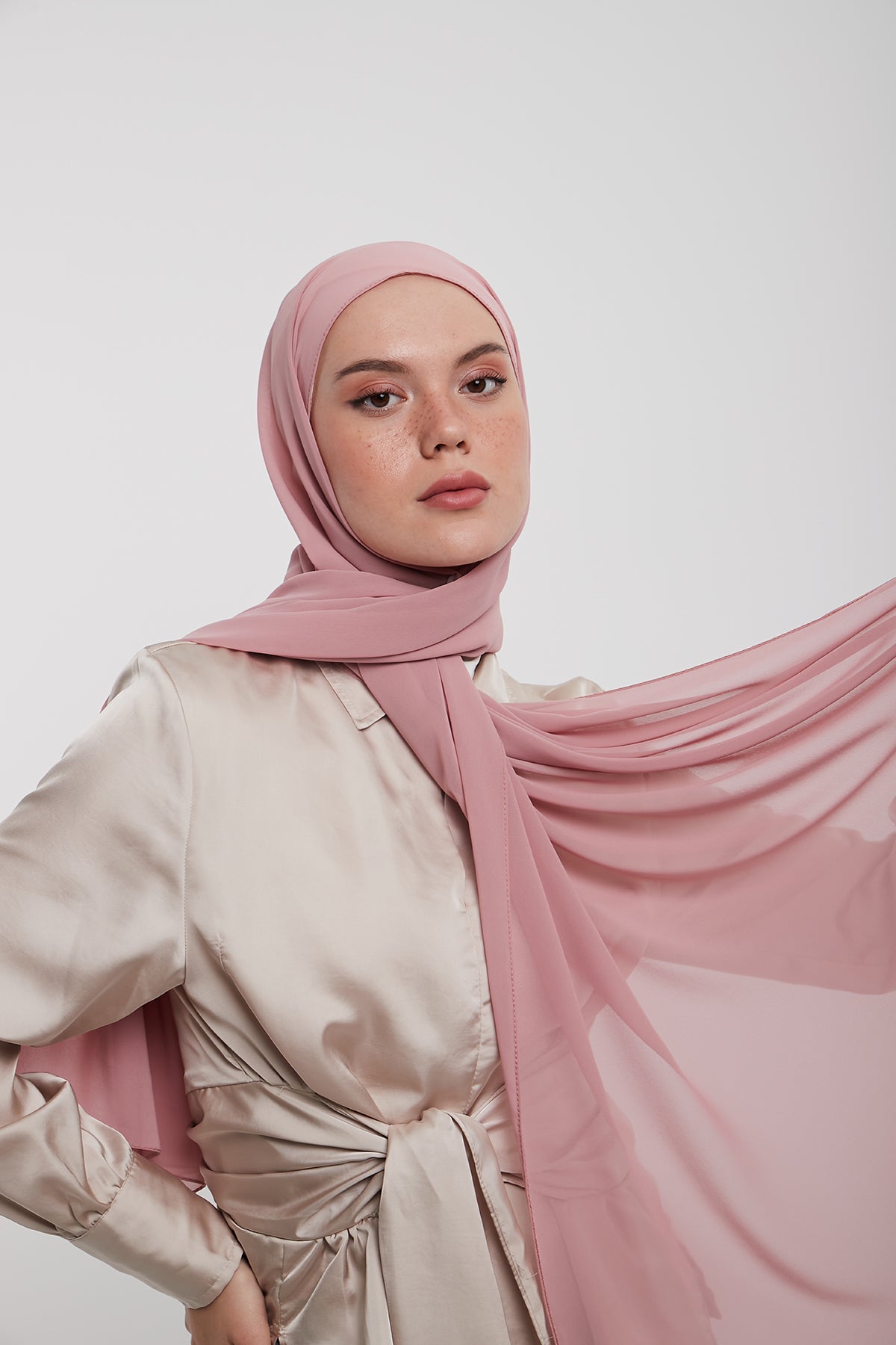 Chiffon Hijab - Faded Pink