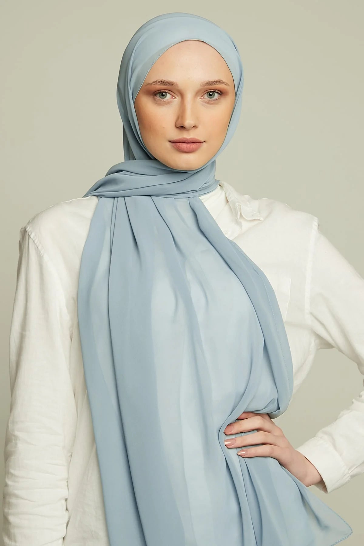 Chiffon Hijab - Blue Angel