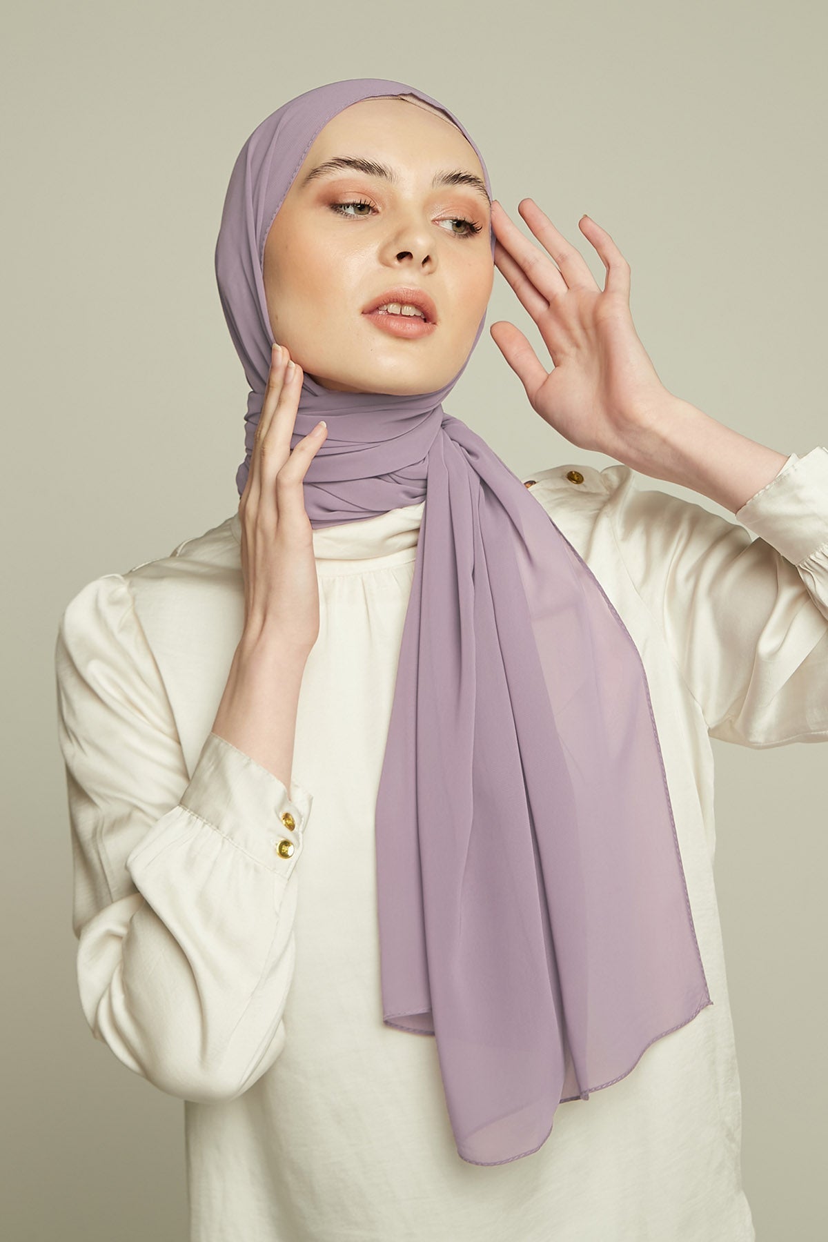 Chiffon Hijab in Venus Color