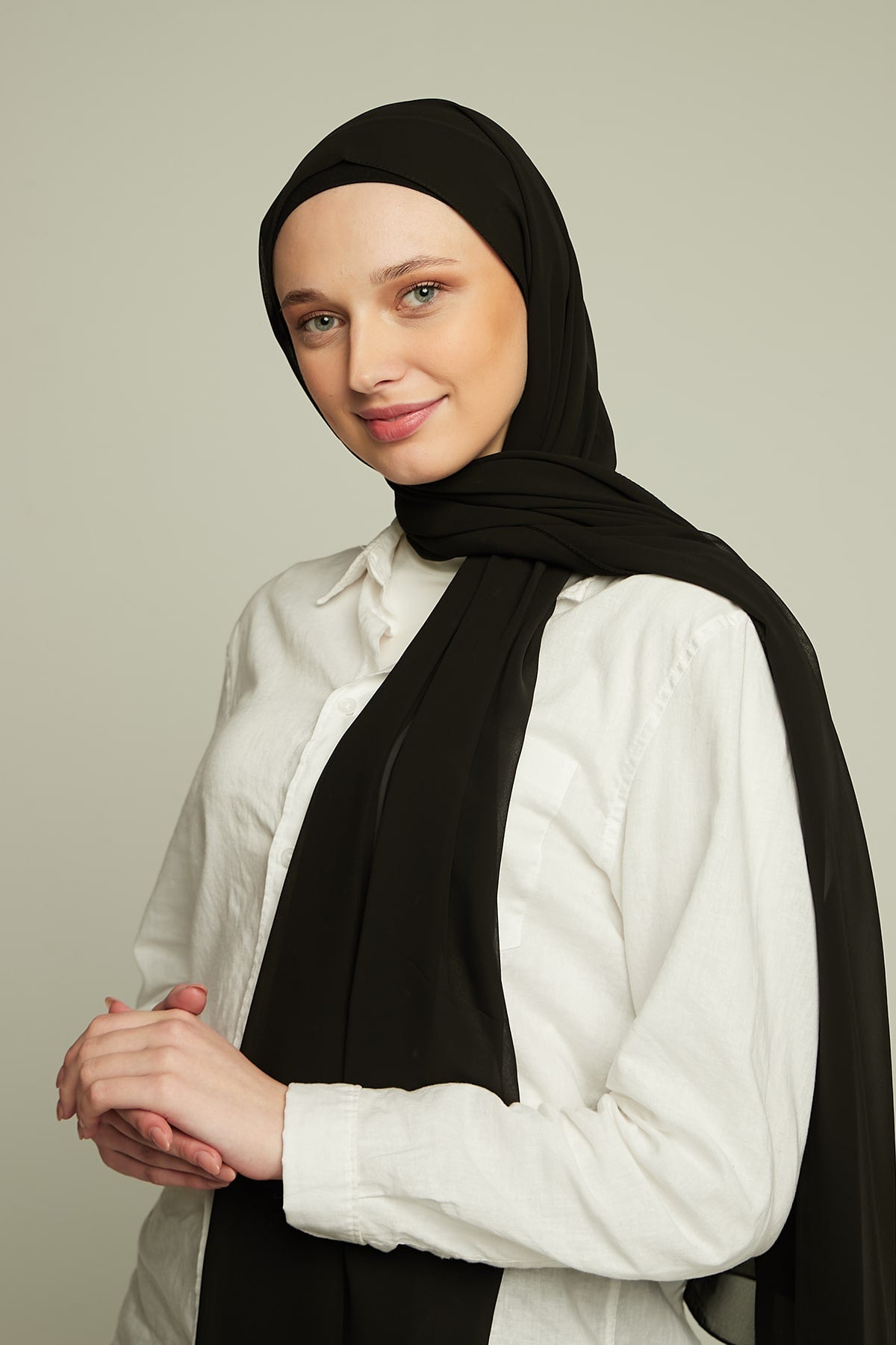 Chiffon Hijab in Black Color