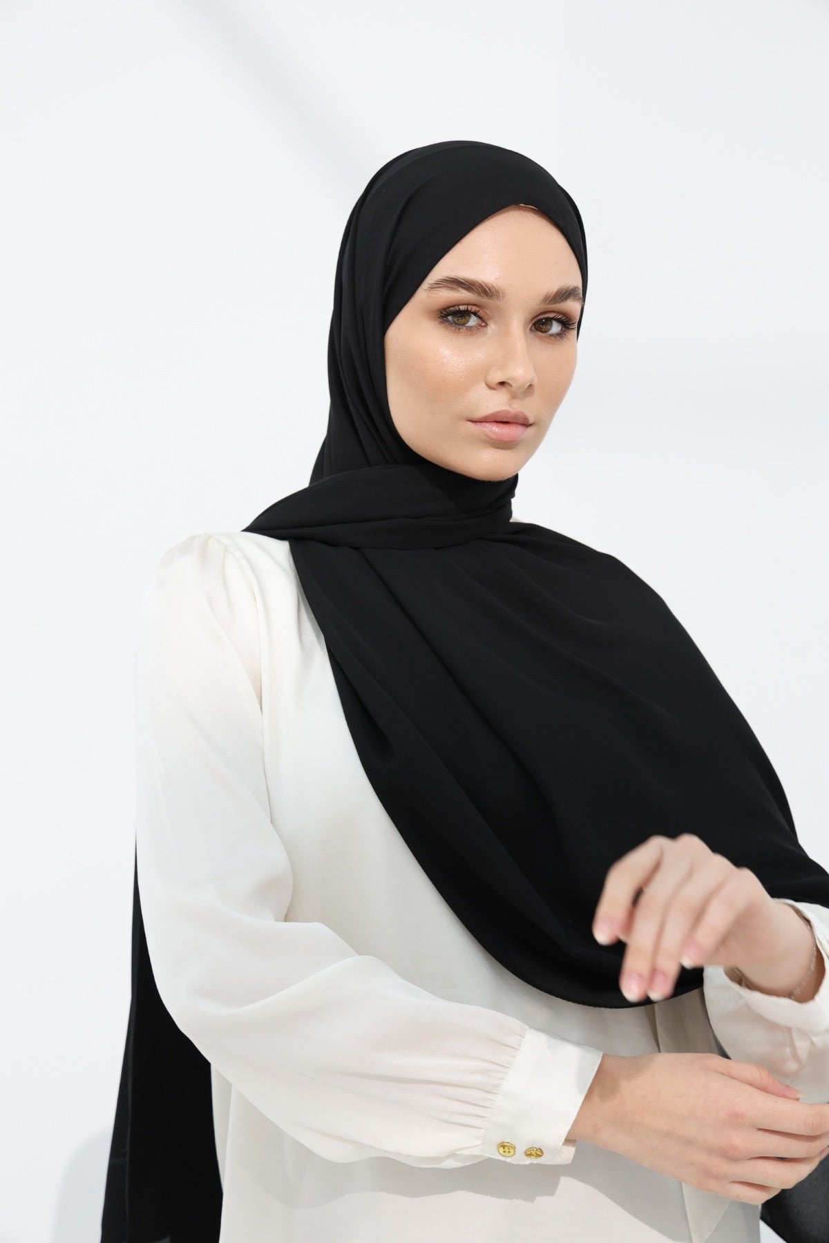Double Chiffon - Black