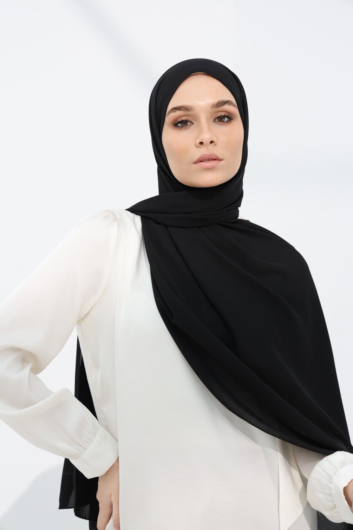 Double Chiffon - Black