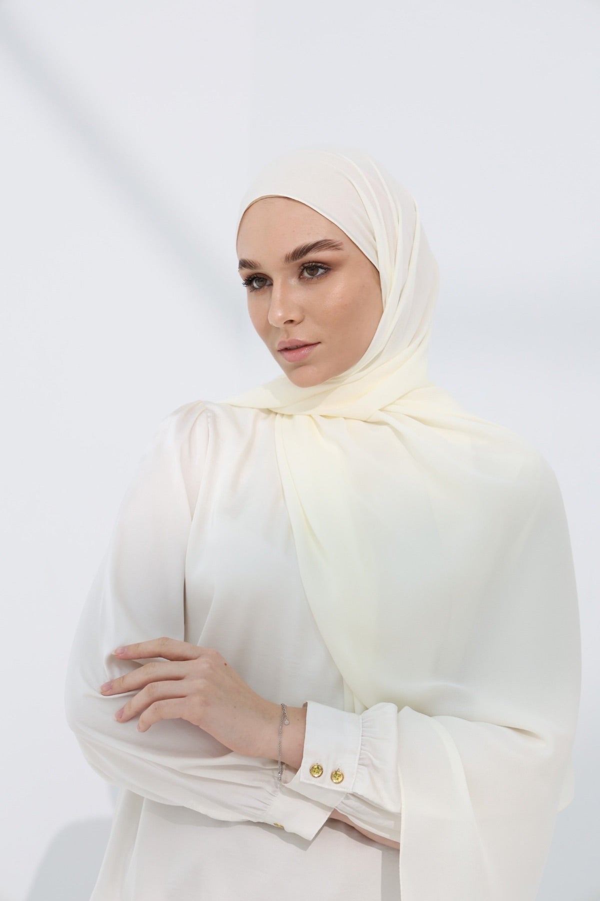 Double Chiffon - Ivory