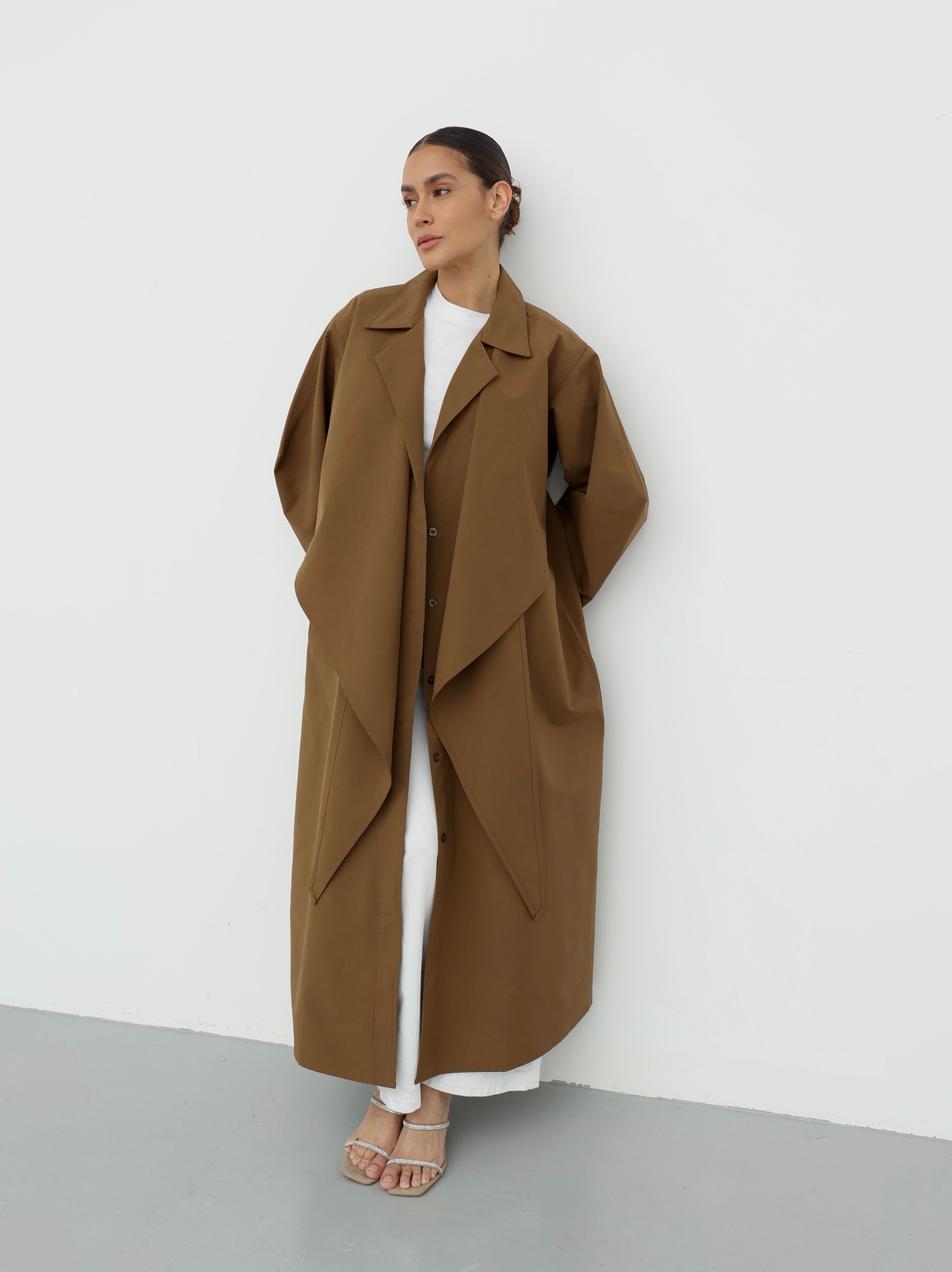 Maxi Trench Dress - Camel