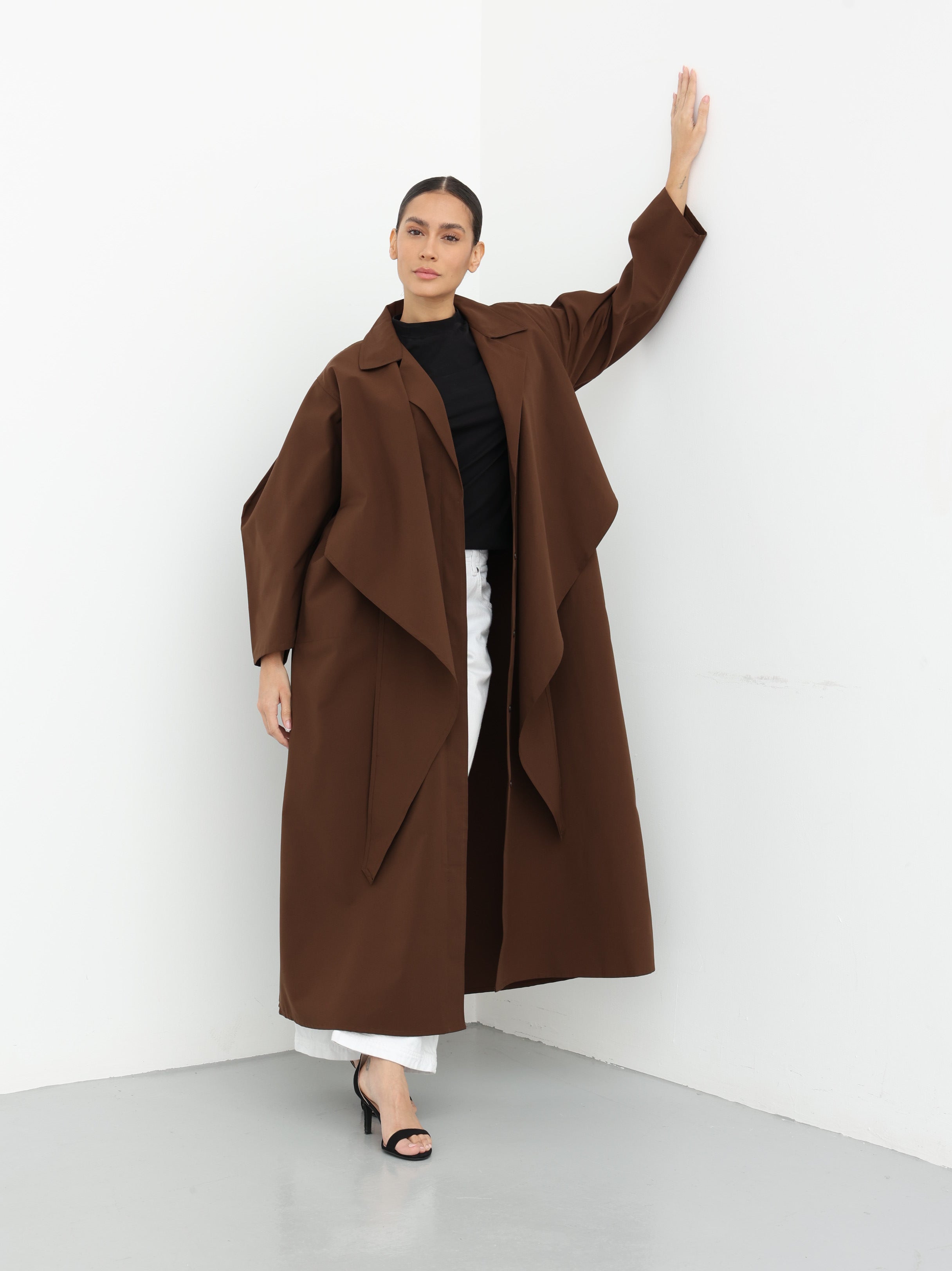 Maxi Trench Dress - Brown