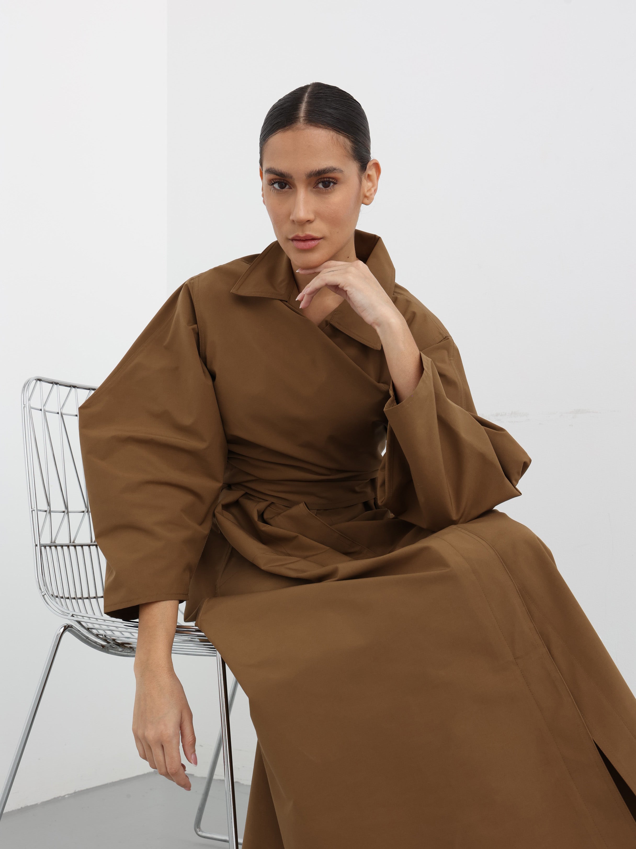 Maxi Trench Dress - Camel
