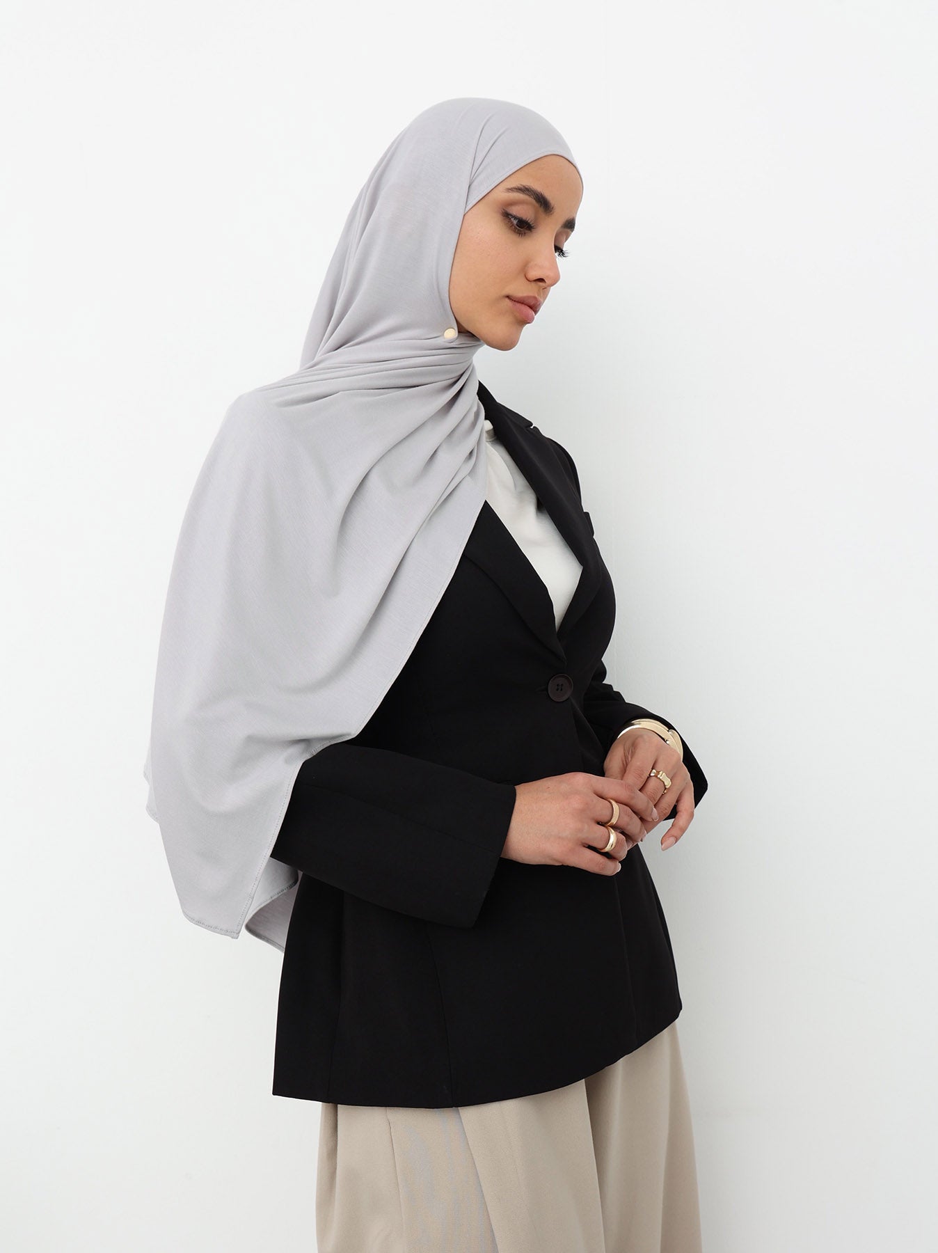 Jersey Hijab - Ash Gray